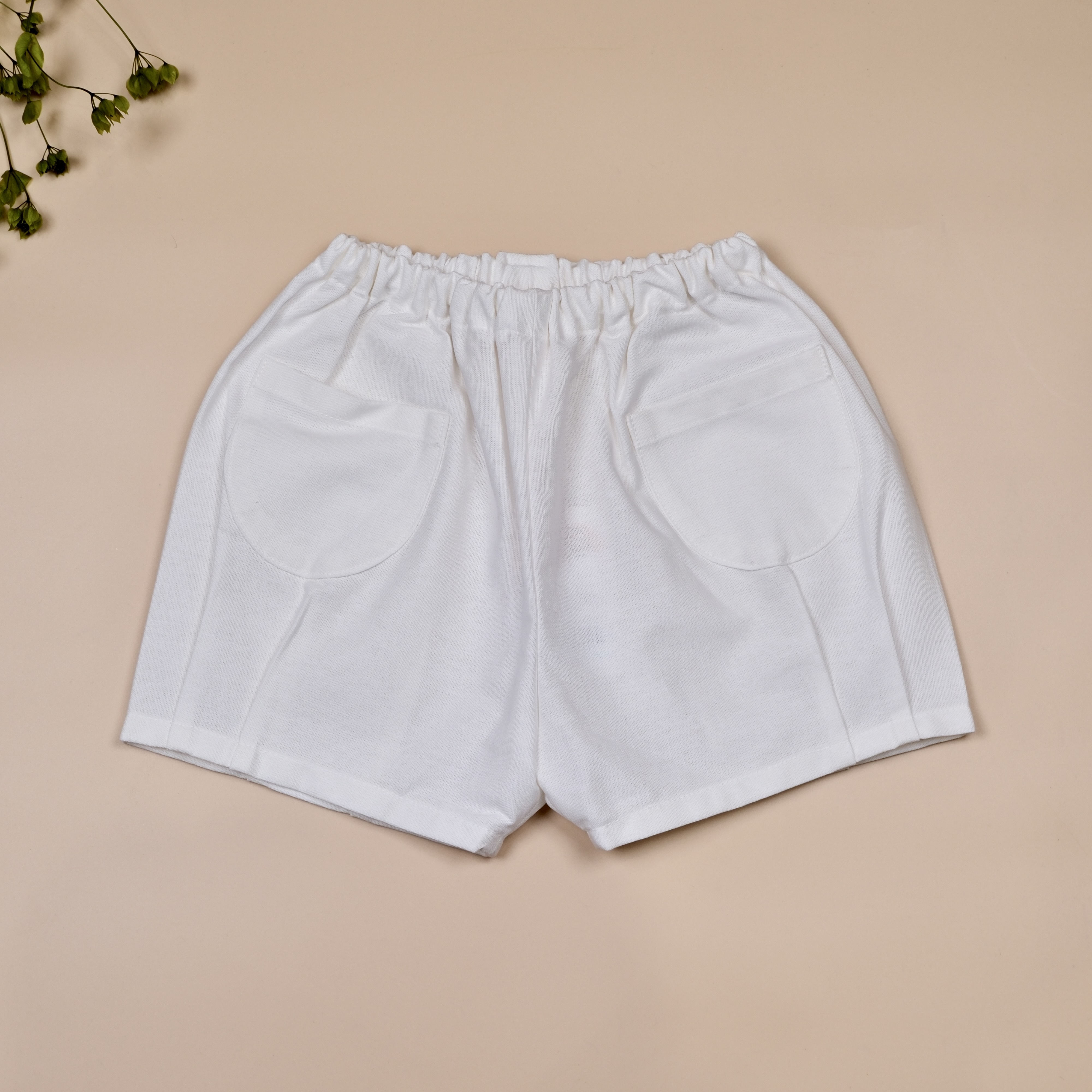 柔白棉霧 ◈ 手作寬口短褲