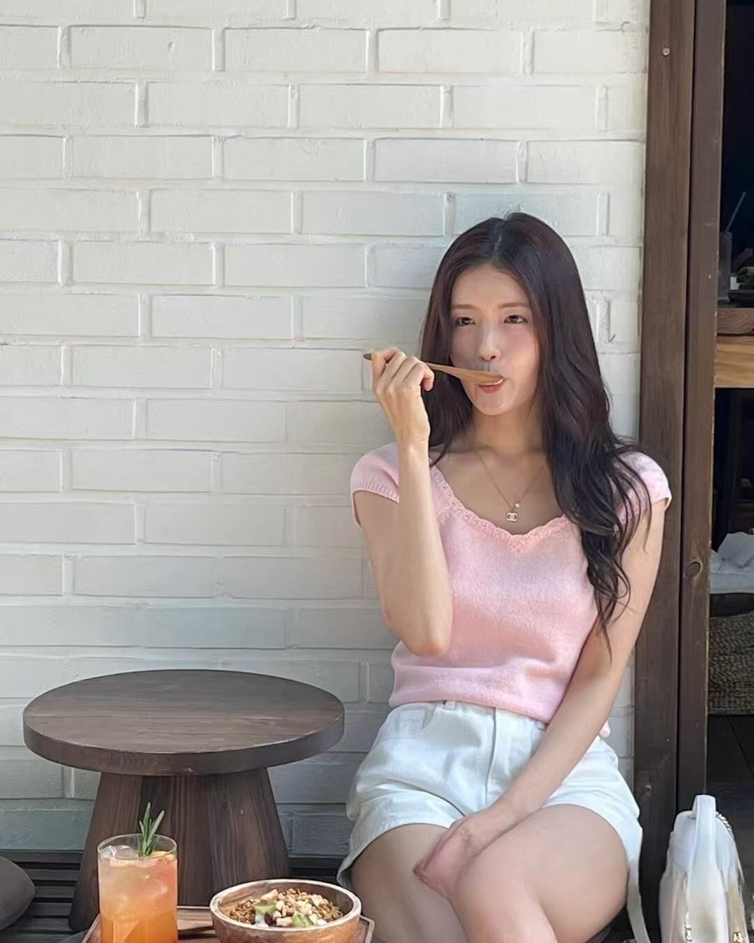 Coco Scallop layered knit