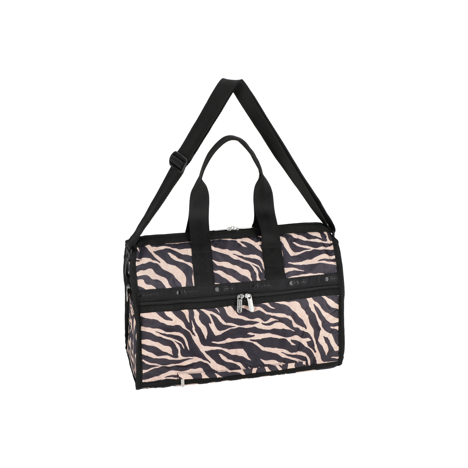 DELUXE 中型旅行袋 (RAFFIA ZEBRA)