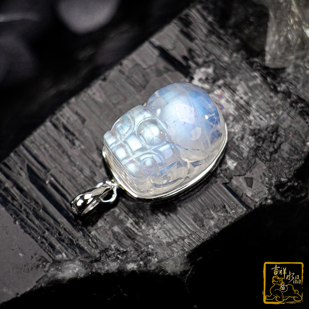 藍暈月光石貔貅墜 2.8g 增加業績