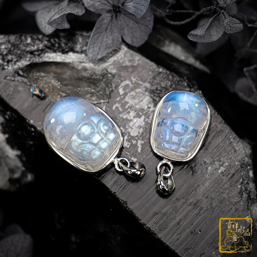 藍暈月光石貔貅墜 2.8g 增加業績