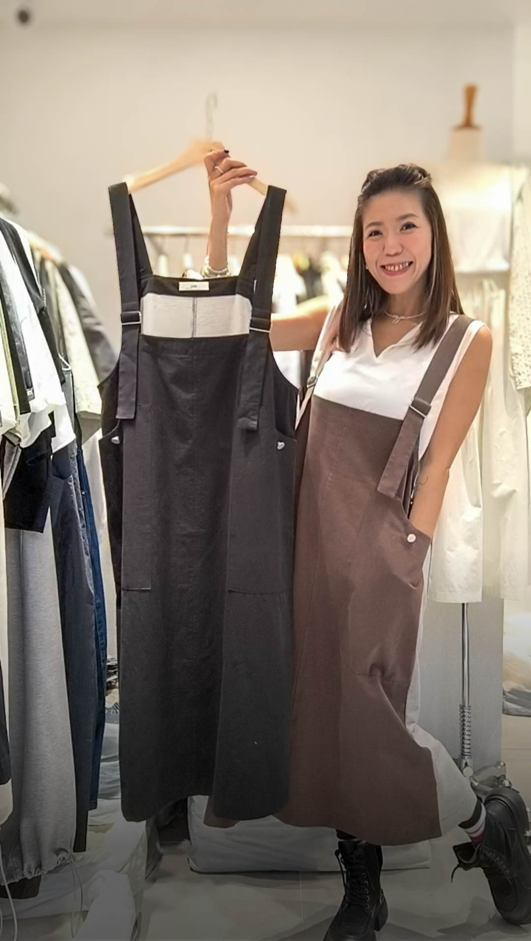 📢PM_K0694  ▶️拼接吊帶裙 👉W:108cm H:120cm L:122cm👈