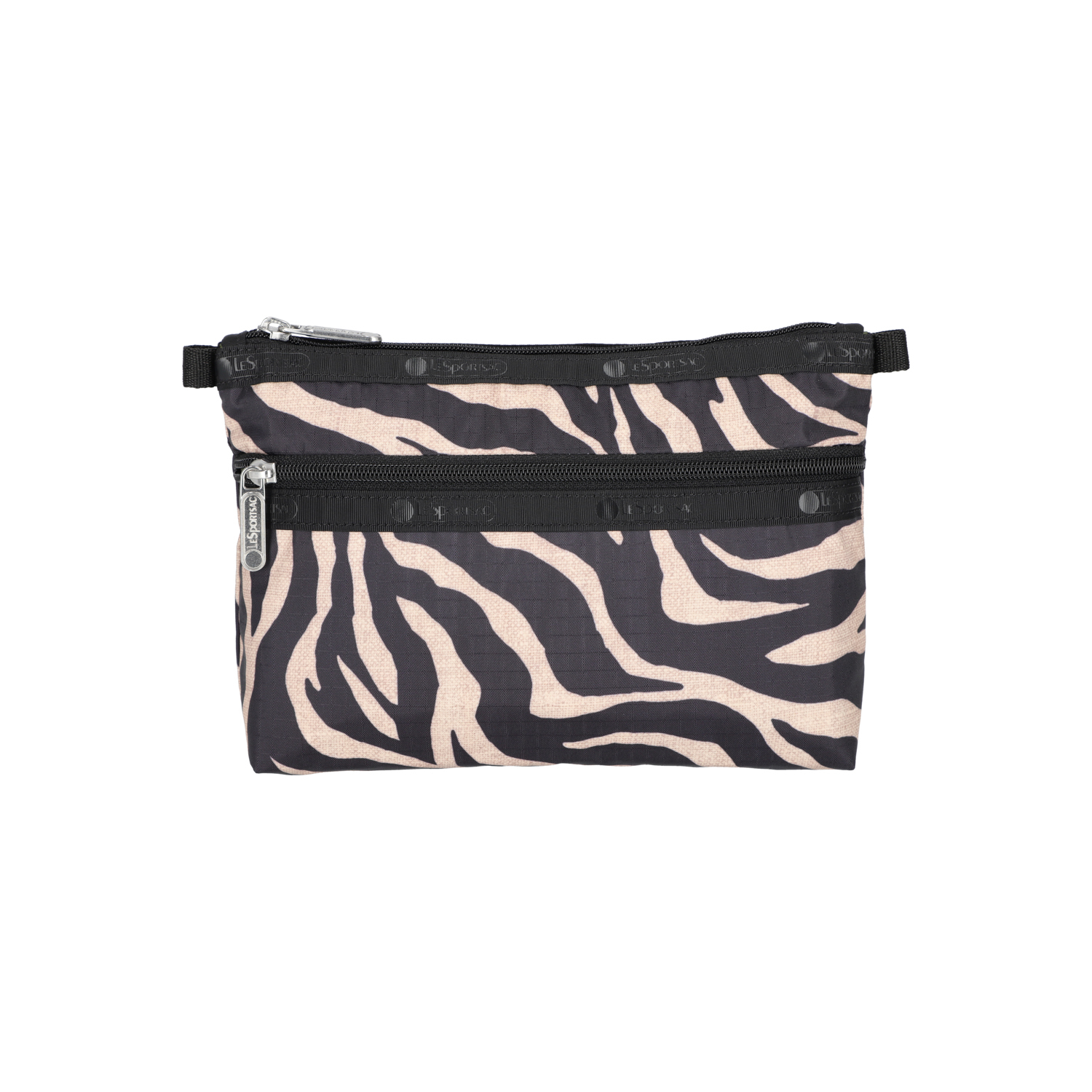 雙層化妝袋 (RAFFIA ZEBRA)