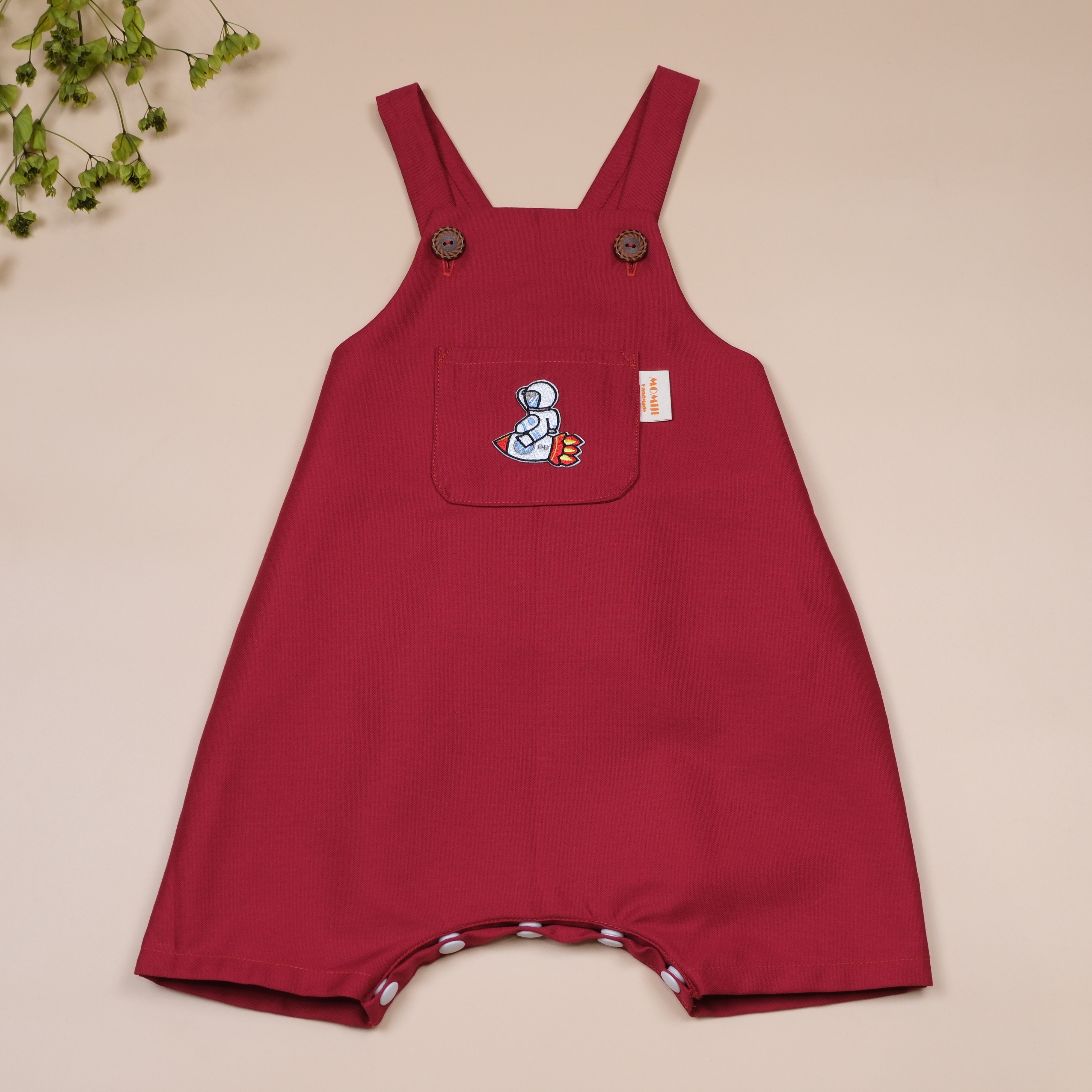 紅太空人 ෆ 手作吊帶包屁衣