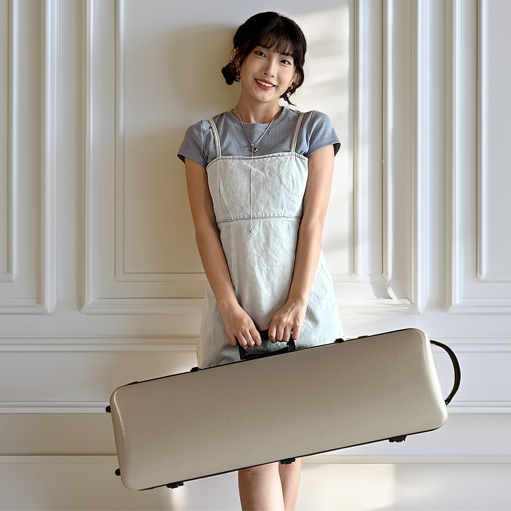 UNO Case 幻彩系列 小提琴四方盒-譜袋 (拉絲香檳金)