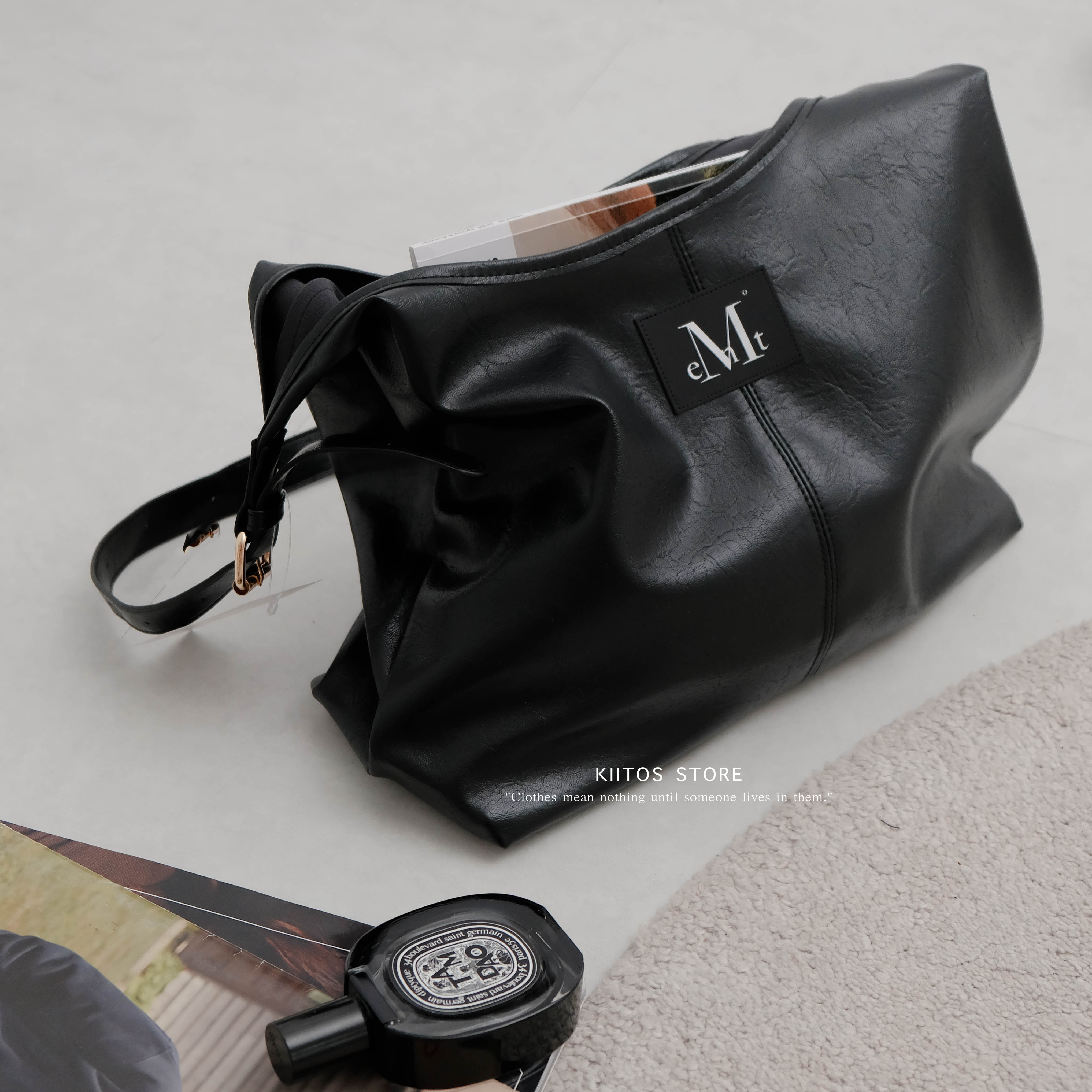 【現貨】 韓國代購 MUCENT CRECENT LEATHER SHOULDER BAG 月牙皮革肩背包 子母包