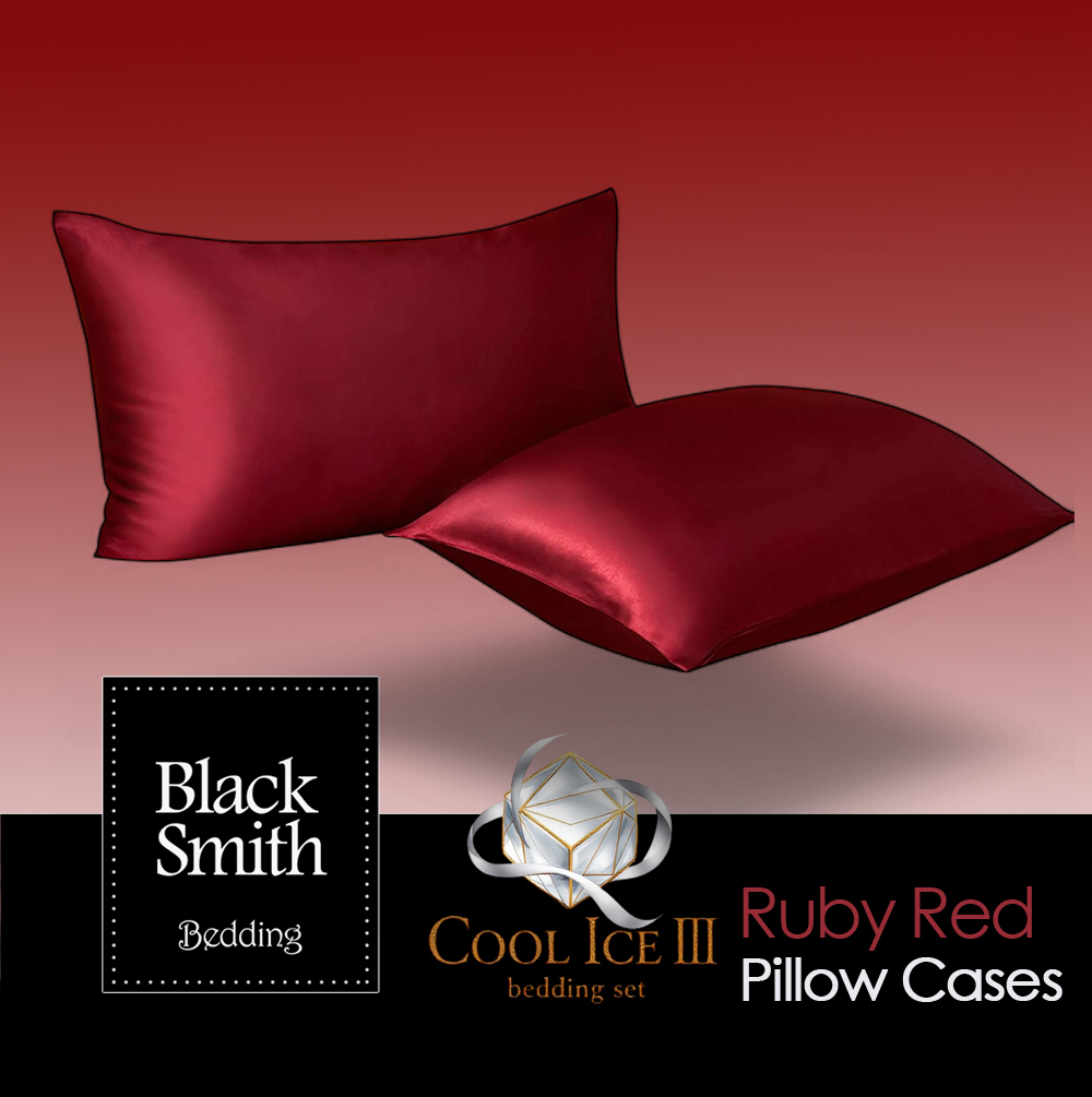 Black Smith -紅寶石-2901針第三代冰絲纖維枕頭袋(2個)