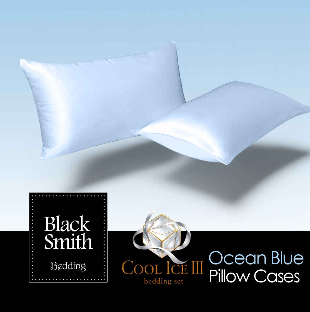 Black Smith -海洋藍-2901針第三代冰絲纖維枕頭袋(2個)