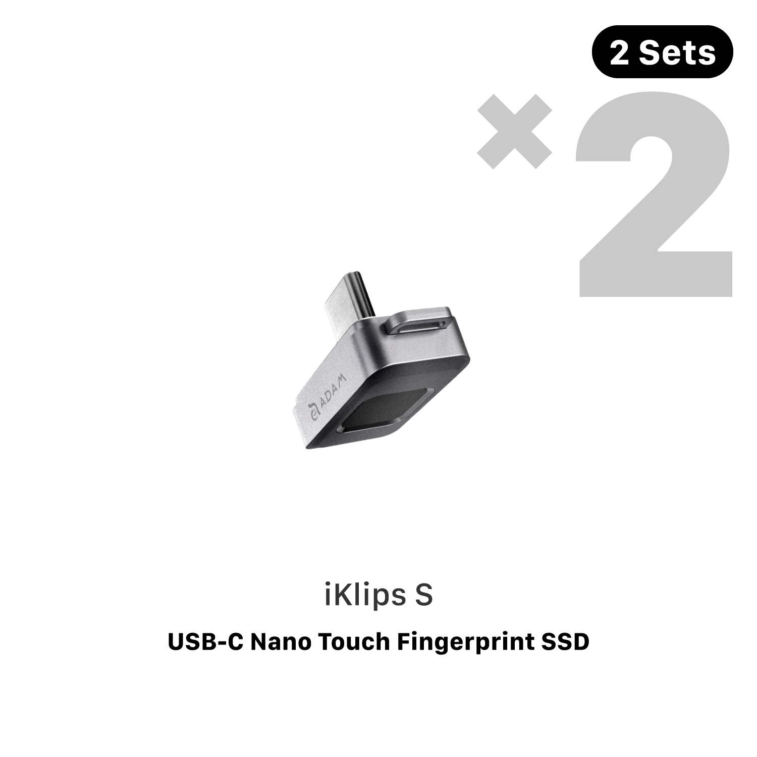 iKlips S USB-C Nano Touch Fingerprint SSD (2 Sets)