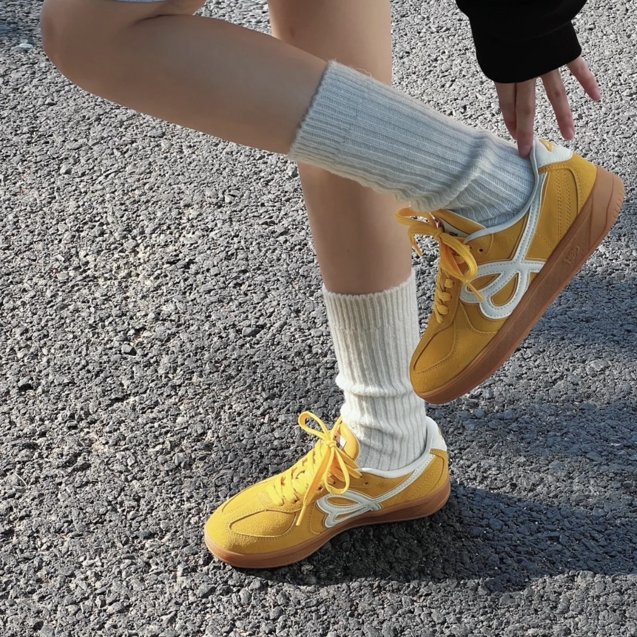 HBD x S45 x WE FLOWER 芥末黃 小花鞋 三方聯名 德訓鞋 情侶款 WINTER同款