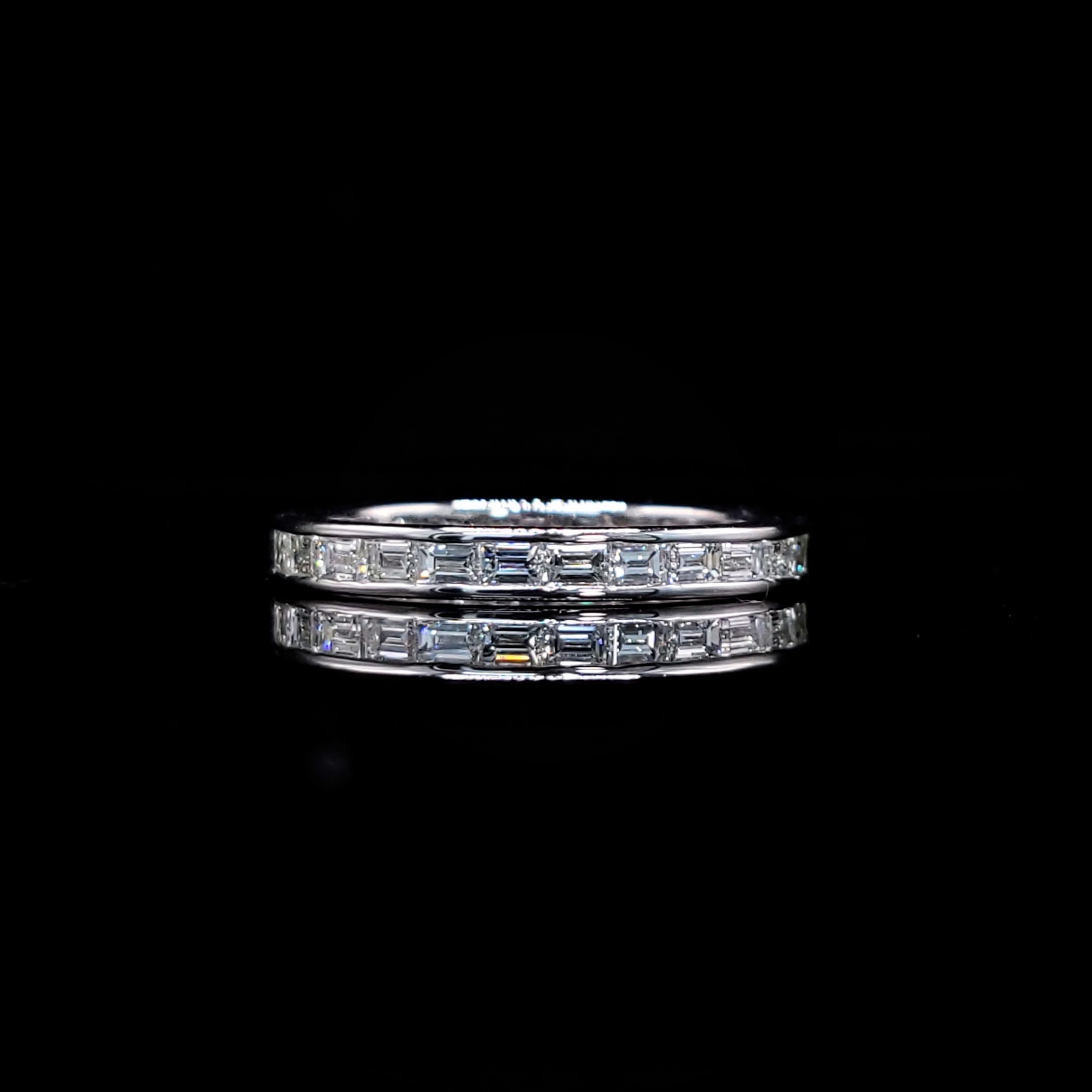 18K White Gold 2.30ct Baguette Cut Diamond Eternity Ring