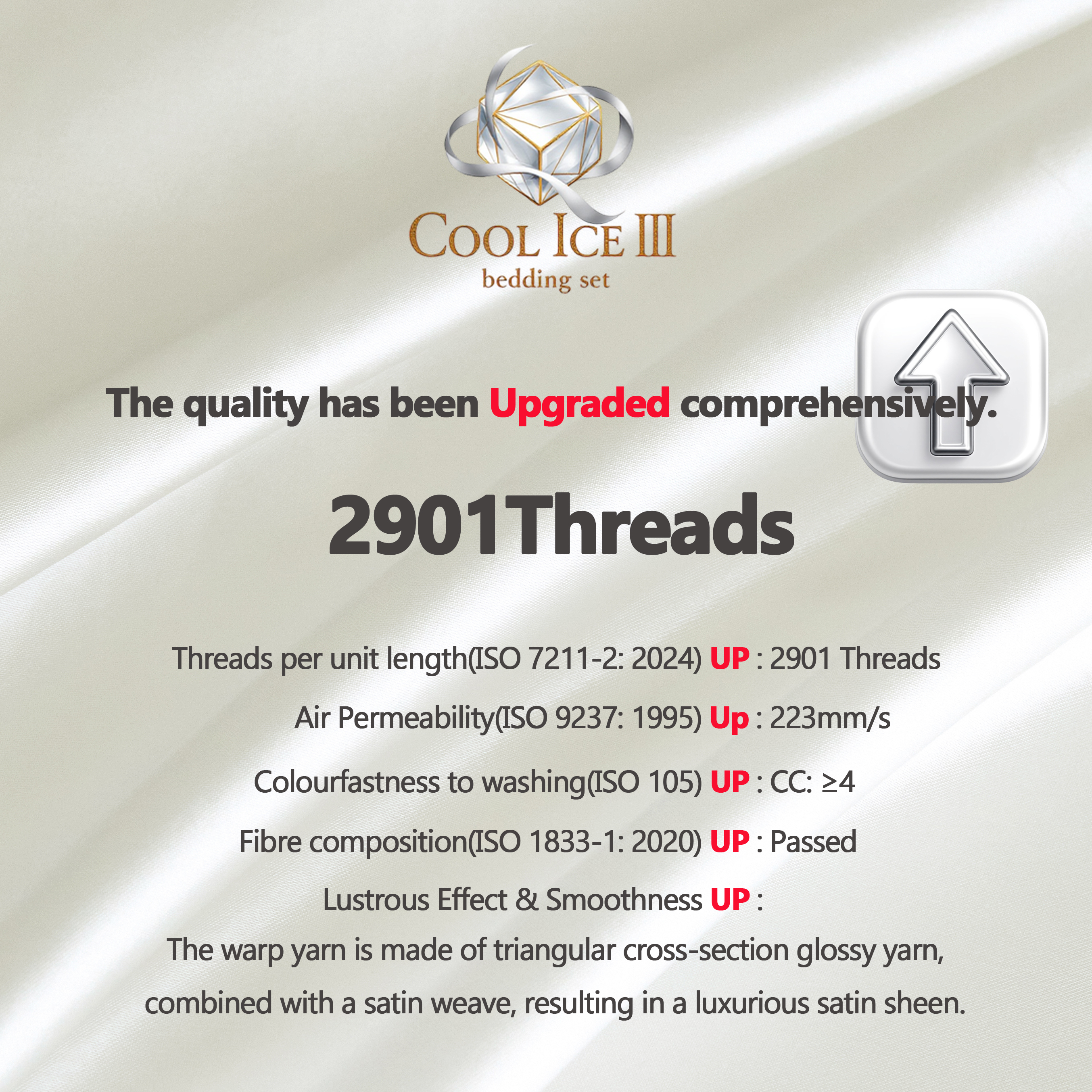 Black Smith -月光白-2901針第三代冰絲纖維枕頭袋(2個)