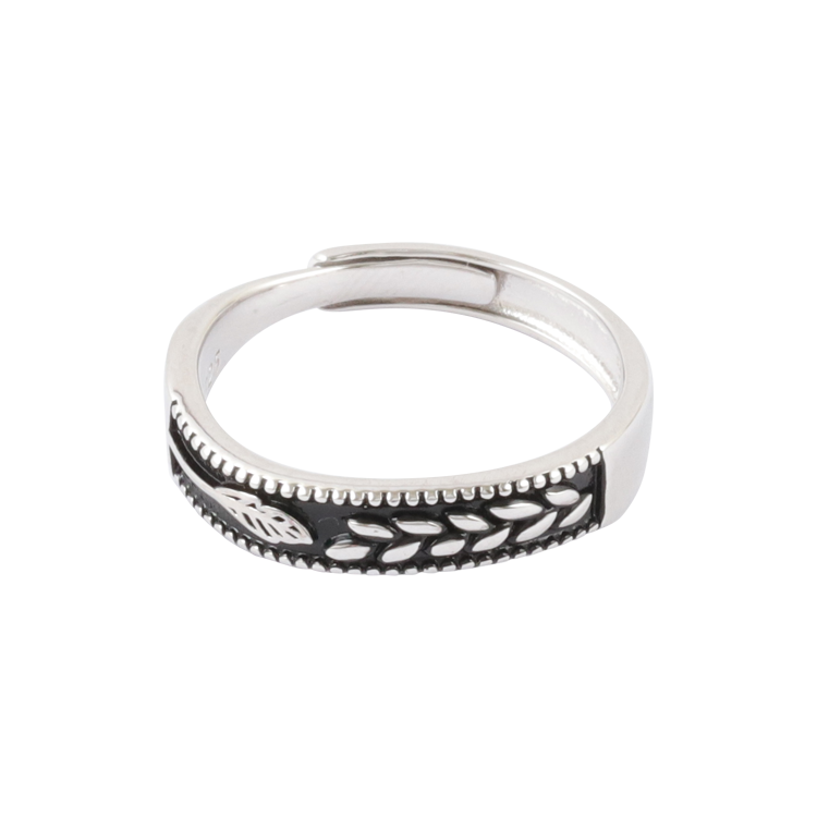 新品-純銀對戒，情侶戒指 羽影麥浪；與你歲歲年年 意志堅定的守護（4054男款）