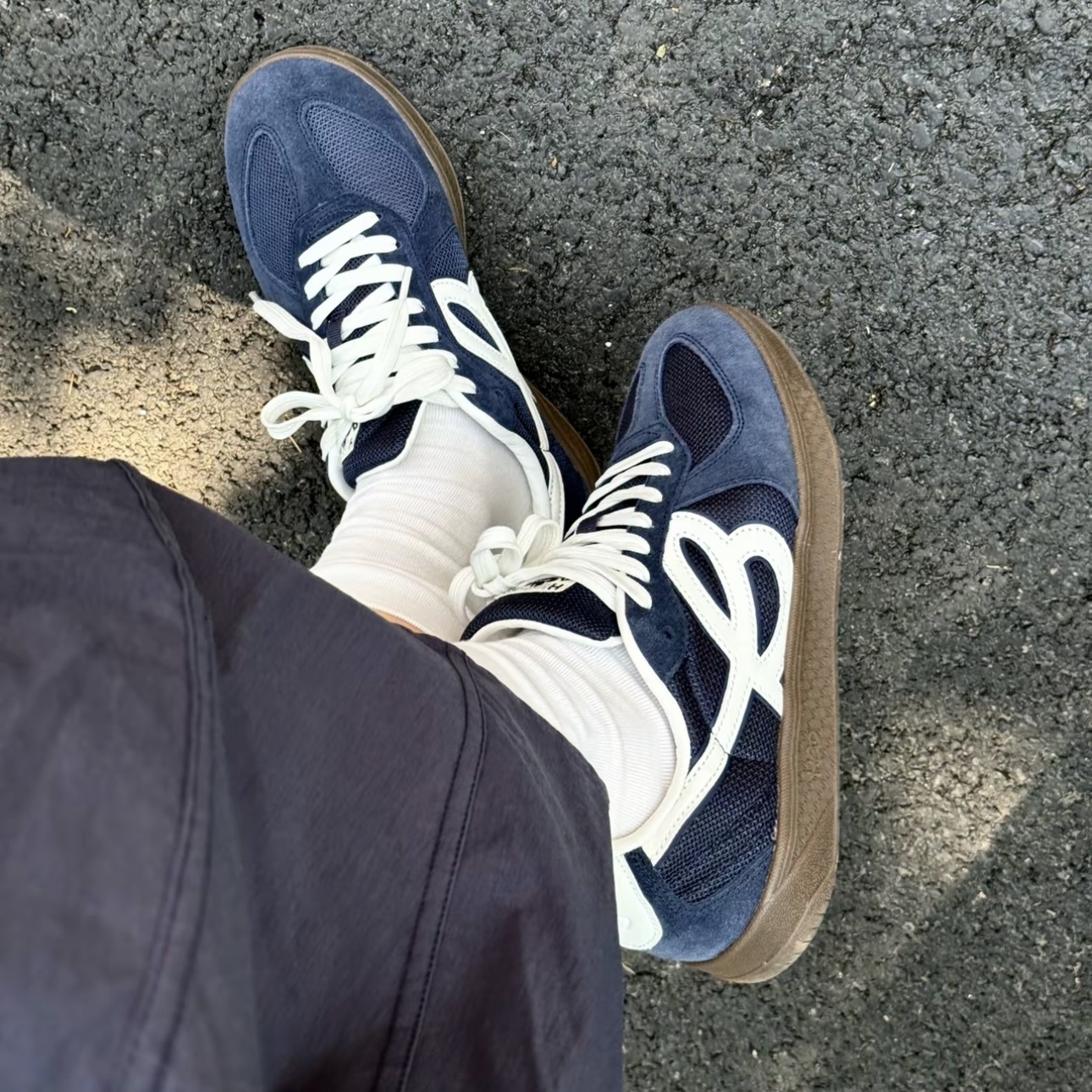 HBD x WE FLOWER 深藍 麂皮 小花鞋 德訓鞋 休閒百搭 WINTER同款