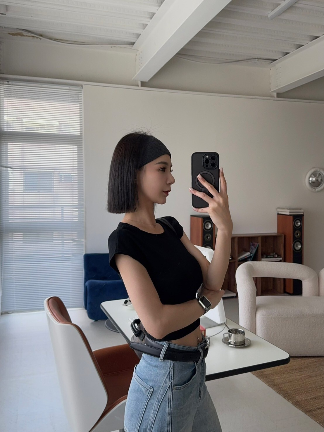 好身材彈力素面上衣