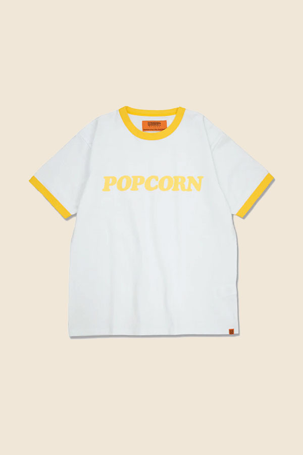 UNIVERSAL OVERALL - RINGER CHILL 短TEE （白x黃）