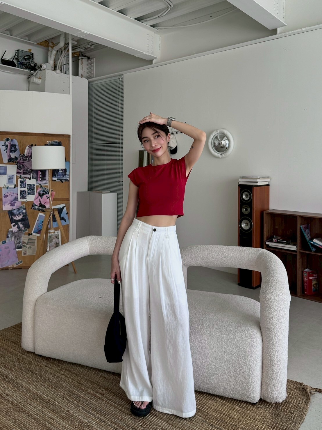 好身材彈力素面上衣