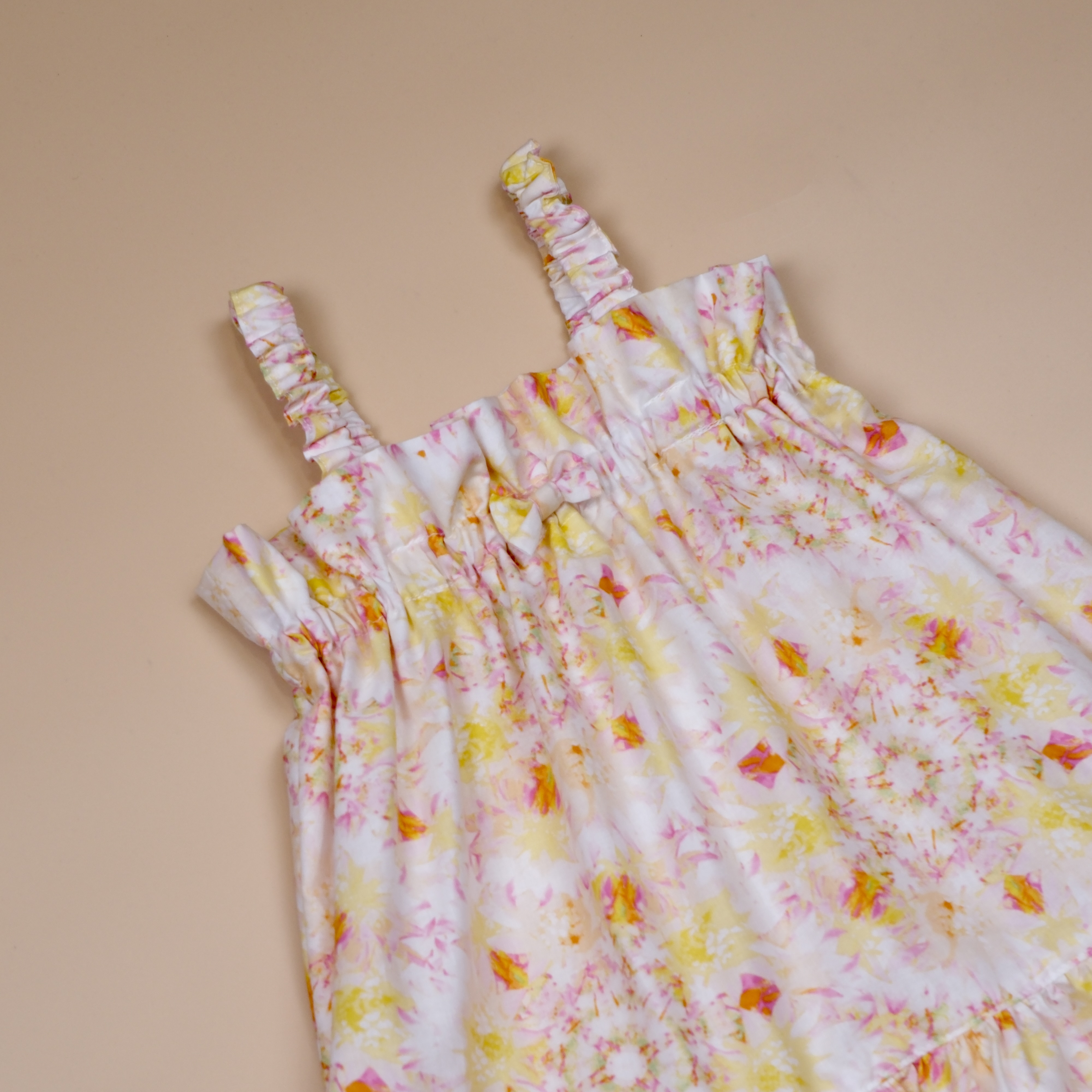 哈娜魯魯Hana-Lulu 夏日渲染洋裝｜陽光杏黃