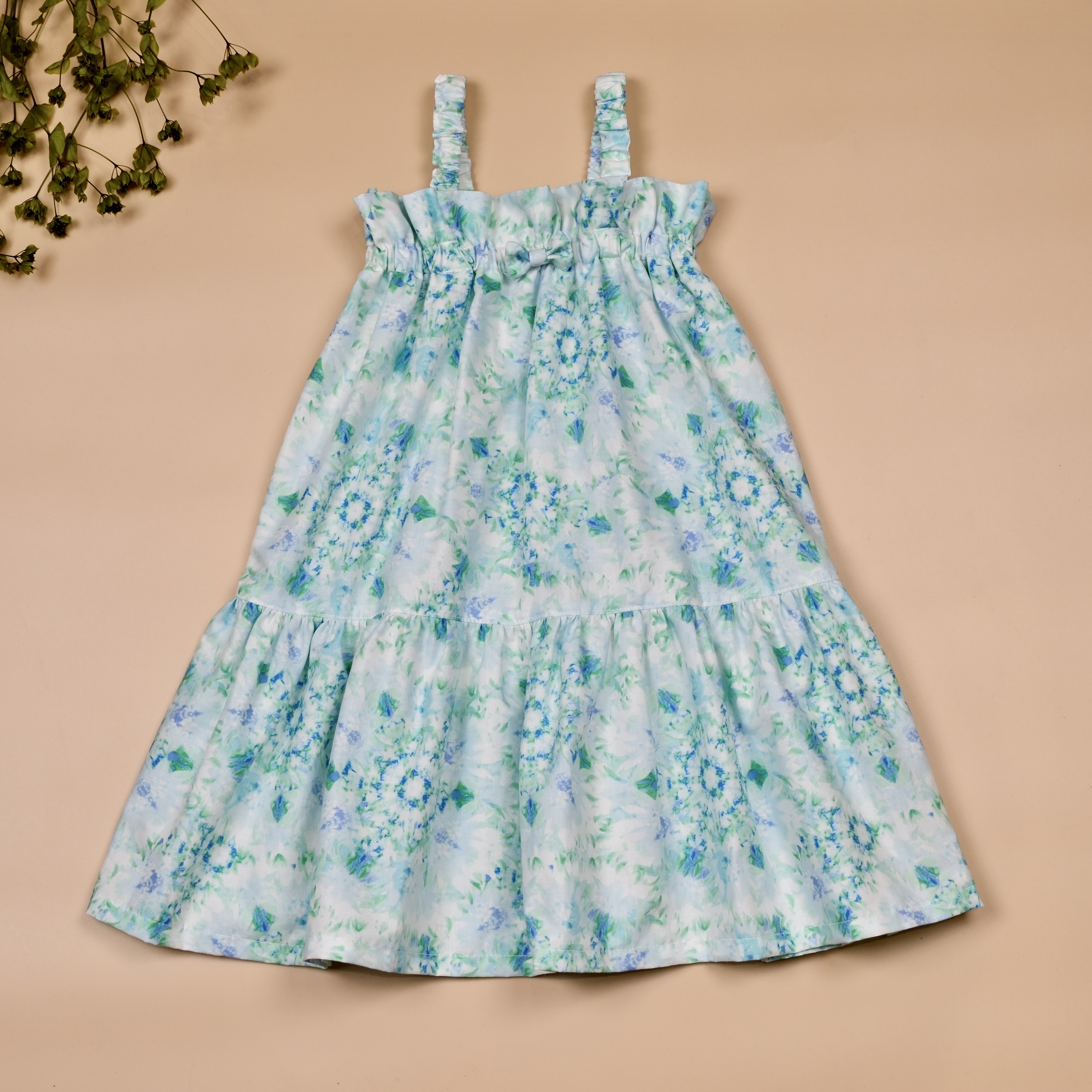 哈娜魯魯Hana-Lulu 夏日渲染洋裝｜薄荷海藍