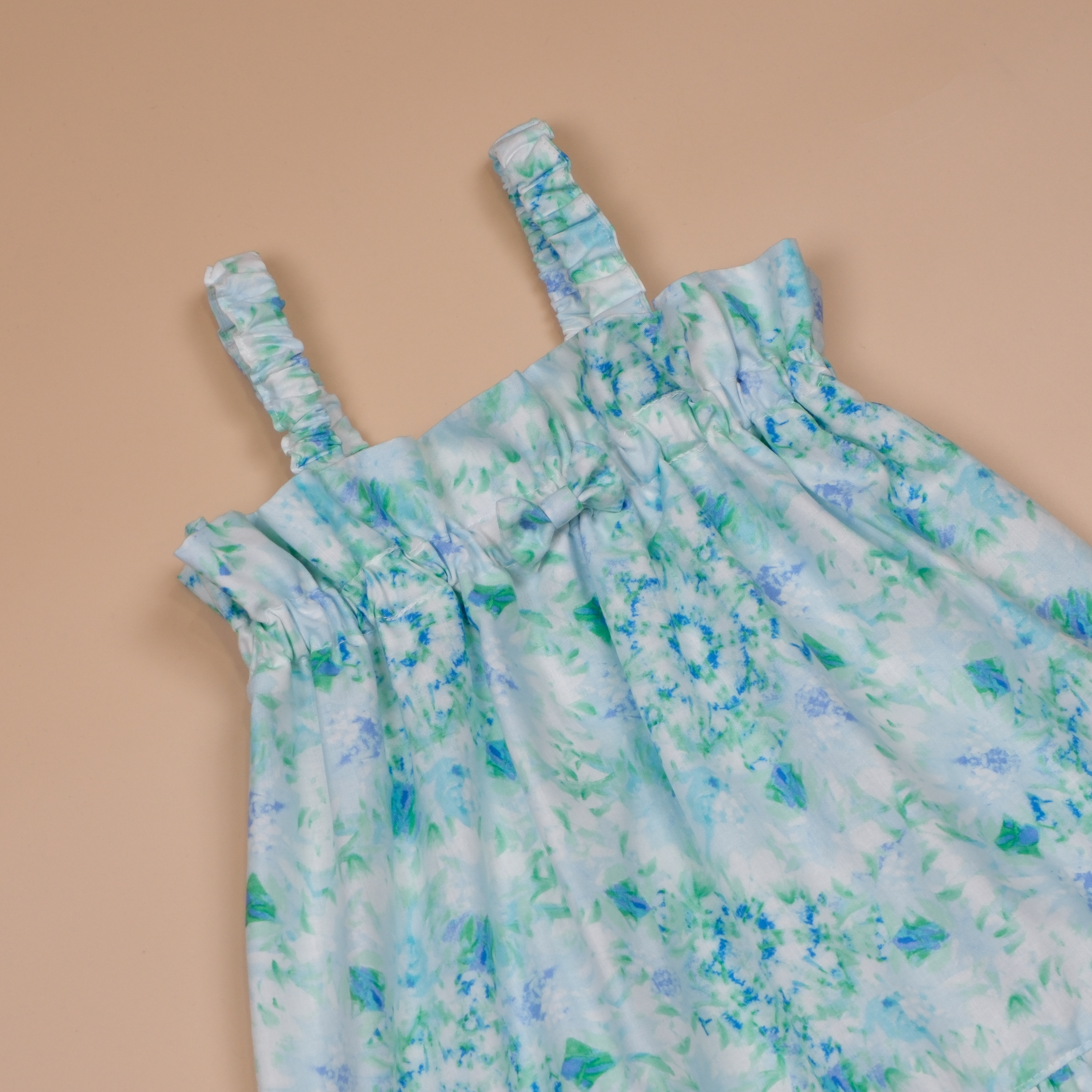 哈娜魯魯Hana-Lulu 夏日渲染洋裝｜薄荷海藍