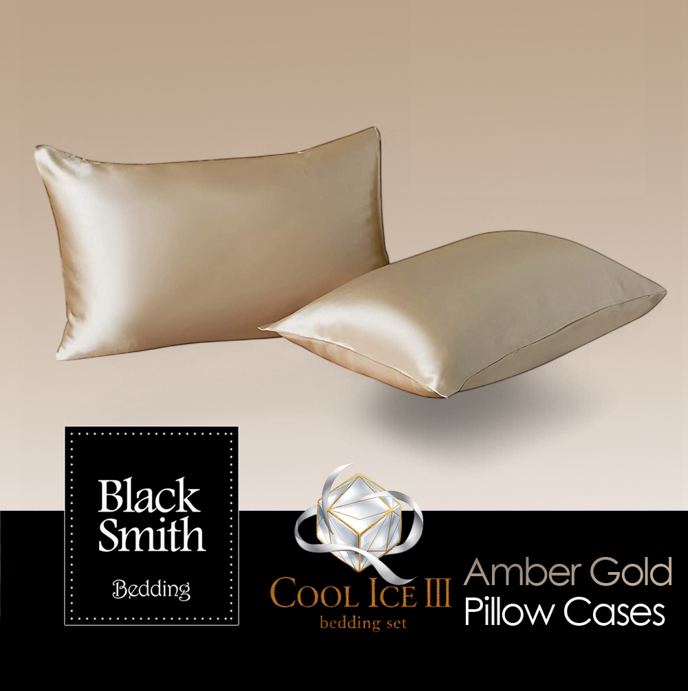 Black Smith -琥珀金-2901針第三代冰絲纖維枕頭袋(2個)