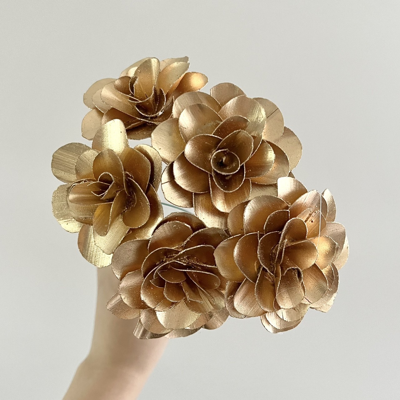 越南索拉花  金色木片花 6-7CM <十支一把>