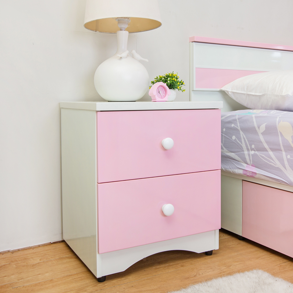 南亞塑鋼-貝妮1.5尺塑鋼二抽床頭櫃