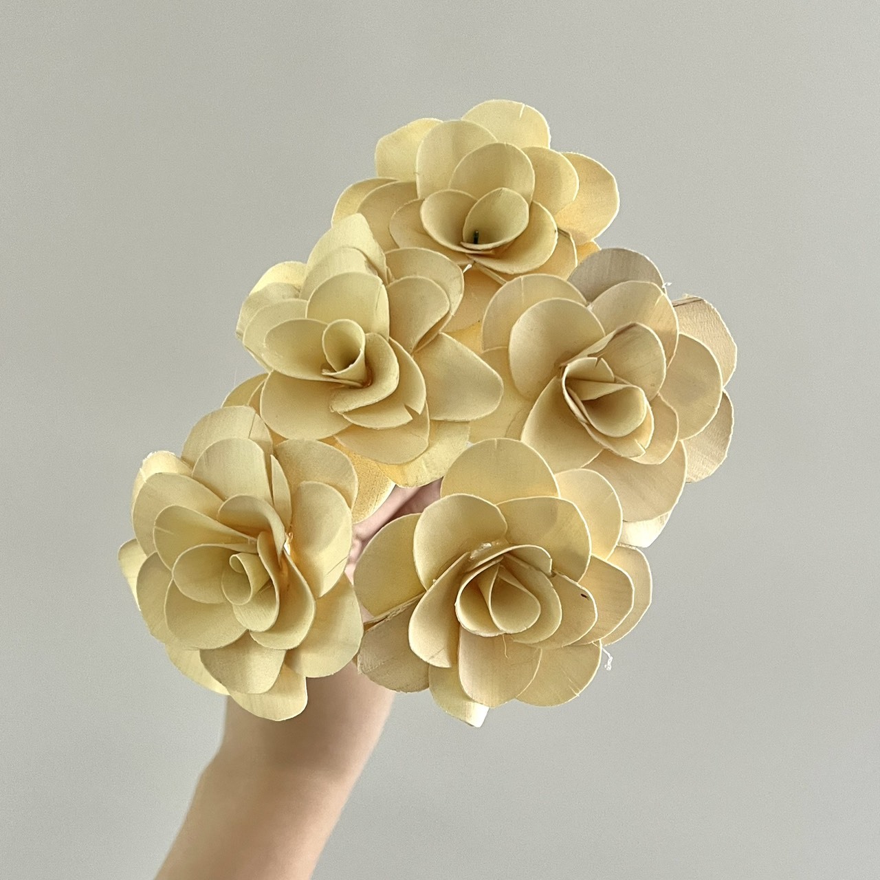 越南索拉花  原色木片花 6-7CM <十支一把>