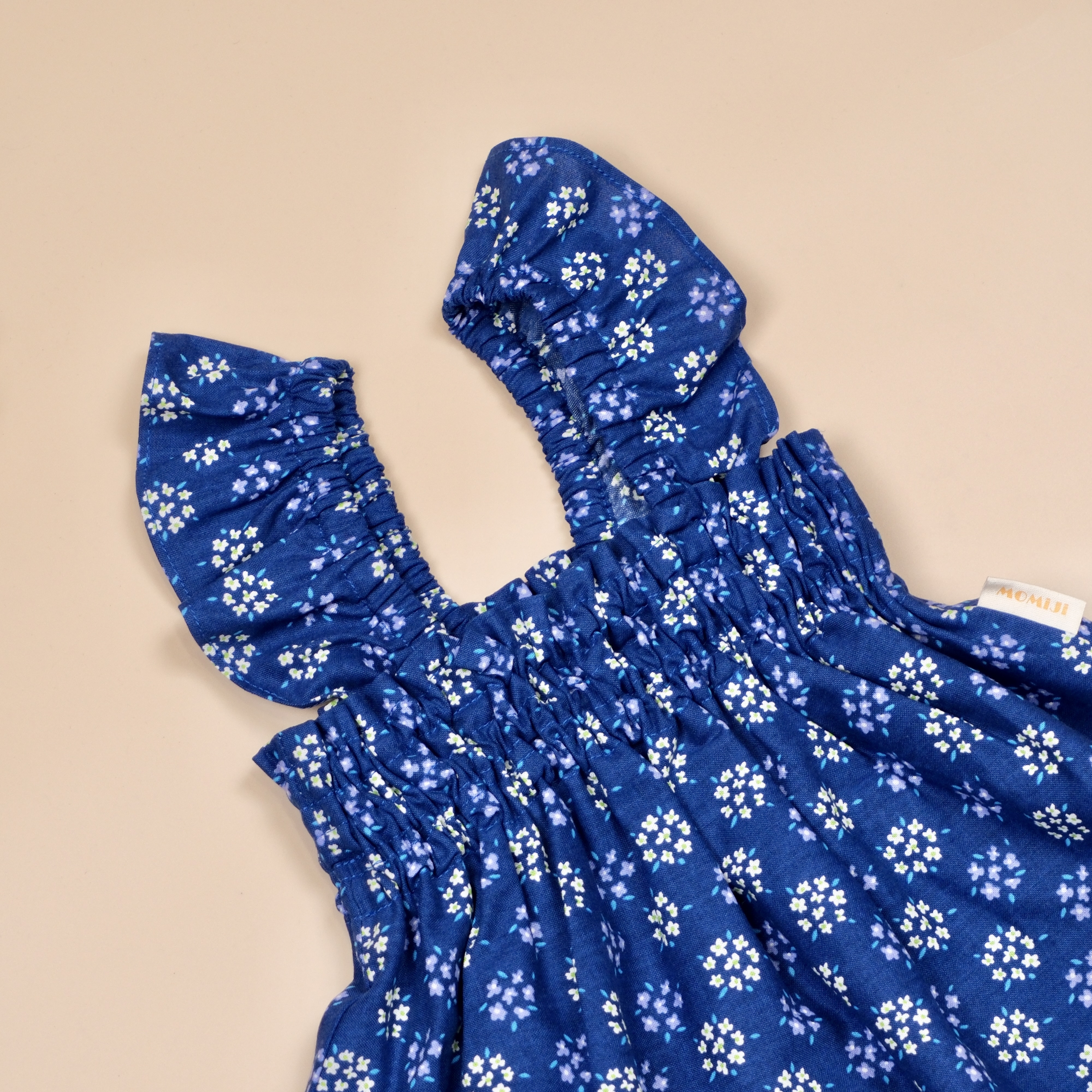 向日藍芽 Sunlit Bluebud ❁ 荷葉肩鬆緊洋裝