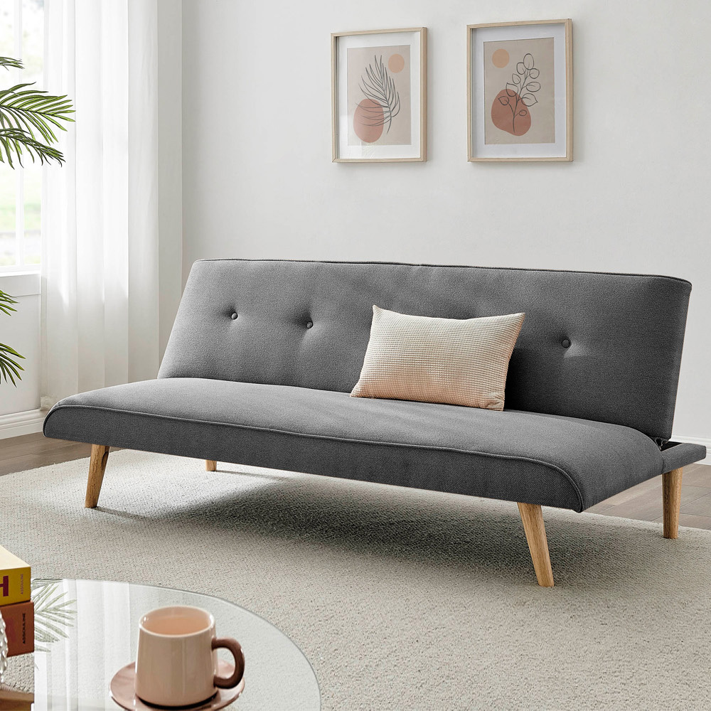 【AOTTO】北歐風實木三段式折疊三人沙發(SF-008)