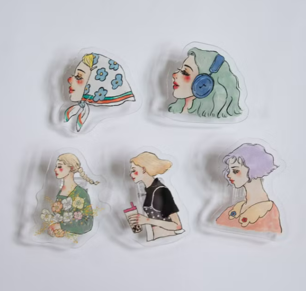 泡泡糖短髮女孩 壓克力夾子 我們快樂地向前走 系列｜甜蜜生活 La dolce vita 台灣