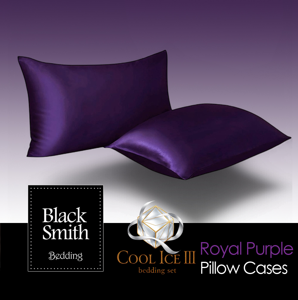 Black Smith -貴族紫-2901針第三代冰絲纖維枕頭袋(2個)