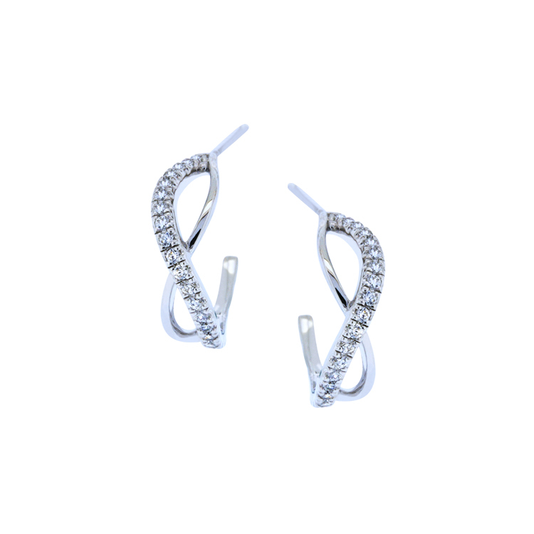 925純銀「愛無限」晶鑽耳環-SDE0078