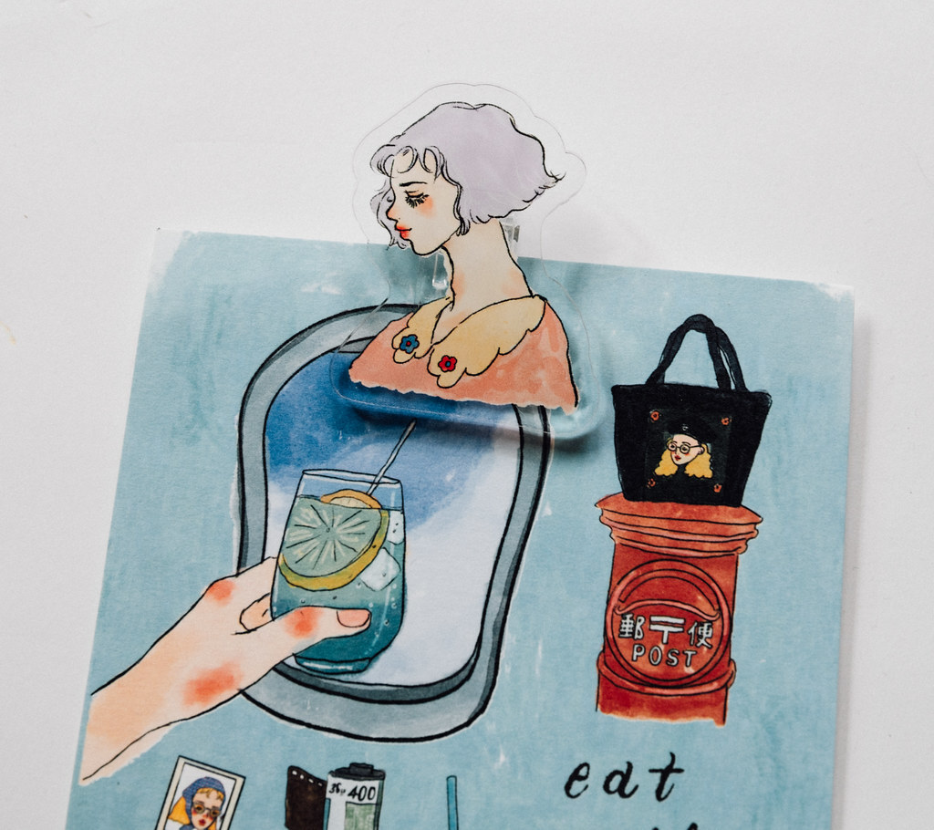 泡泡糖短髮女孩 壓克力夾子 我們快樂地向前走 系列｜甜蜜生活 La dolce vita 台灣