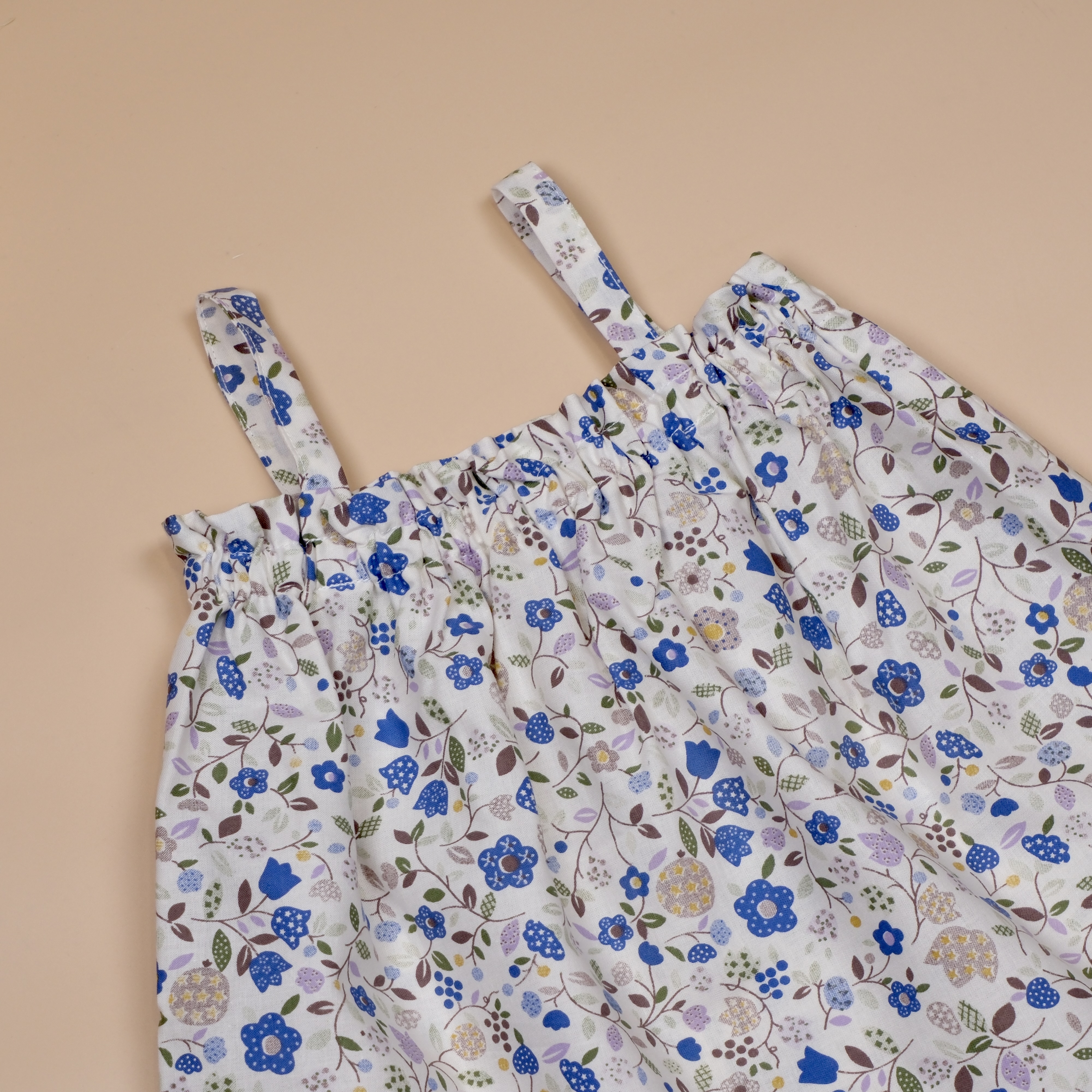 槐夏系列 ᯽ 藍色 ᯽ 手作女童細肩吊帶上衣