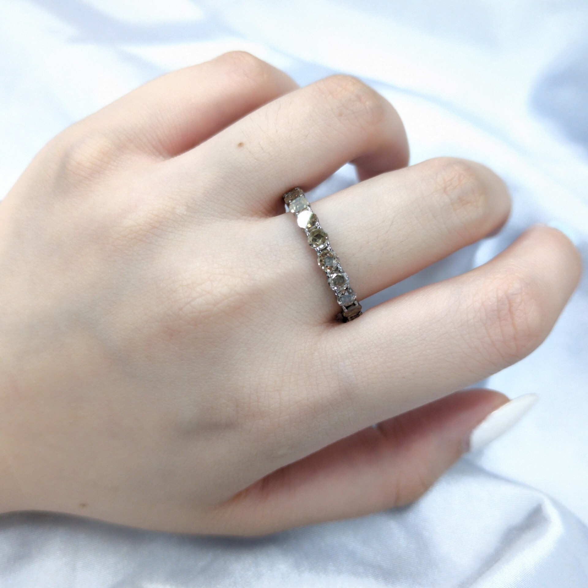 18K Black Gold 2.46ct Eternity Diamond Ring