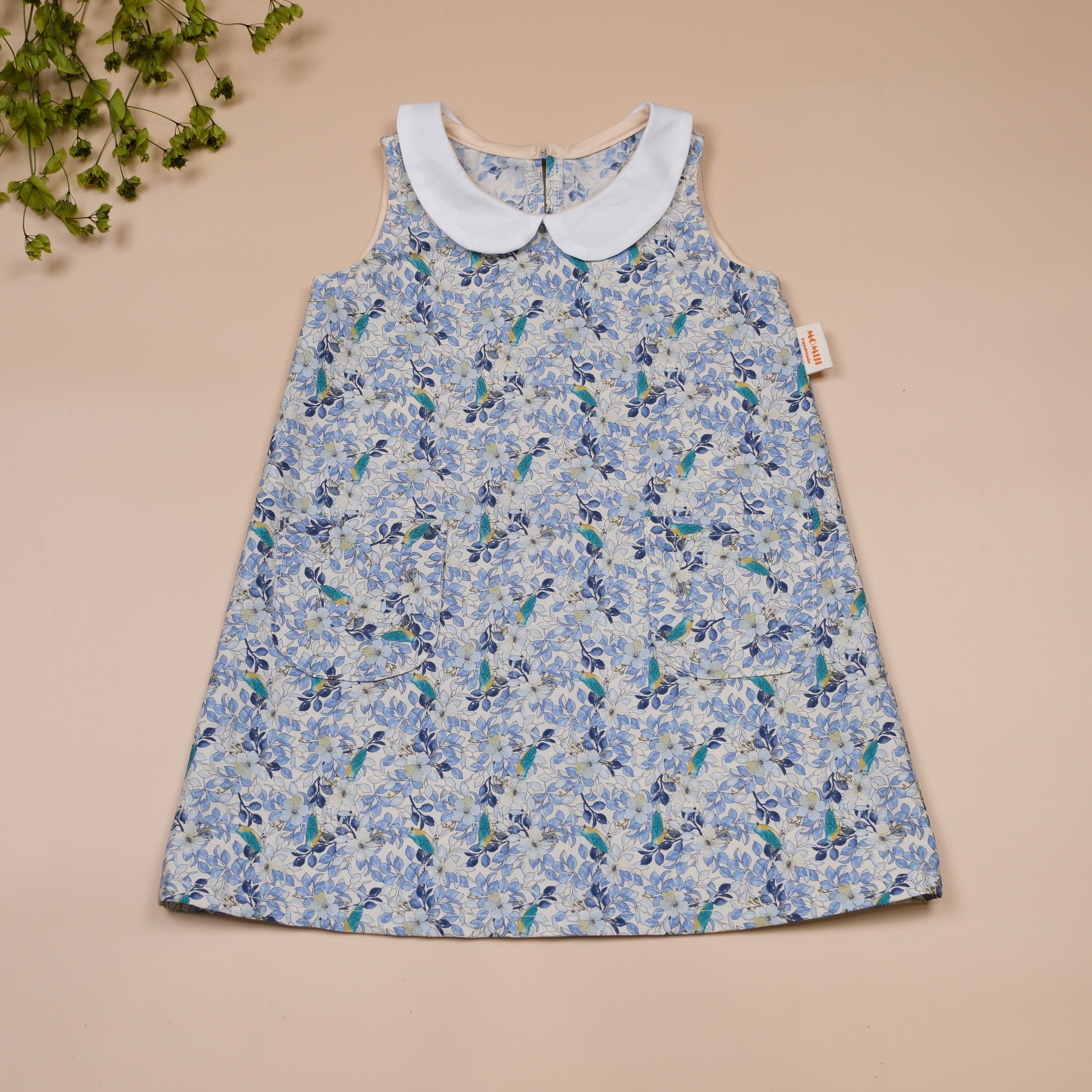 鳥語花香 Birdsong Blooms ❁ 水色信差 ❁ 手作女童無袖洋裝