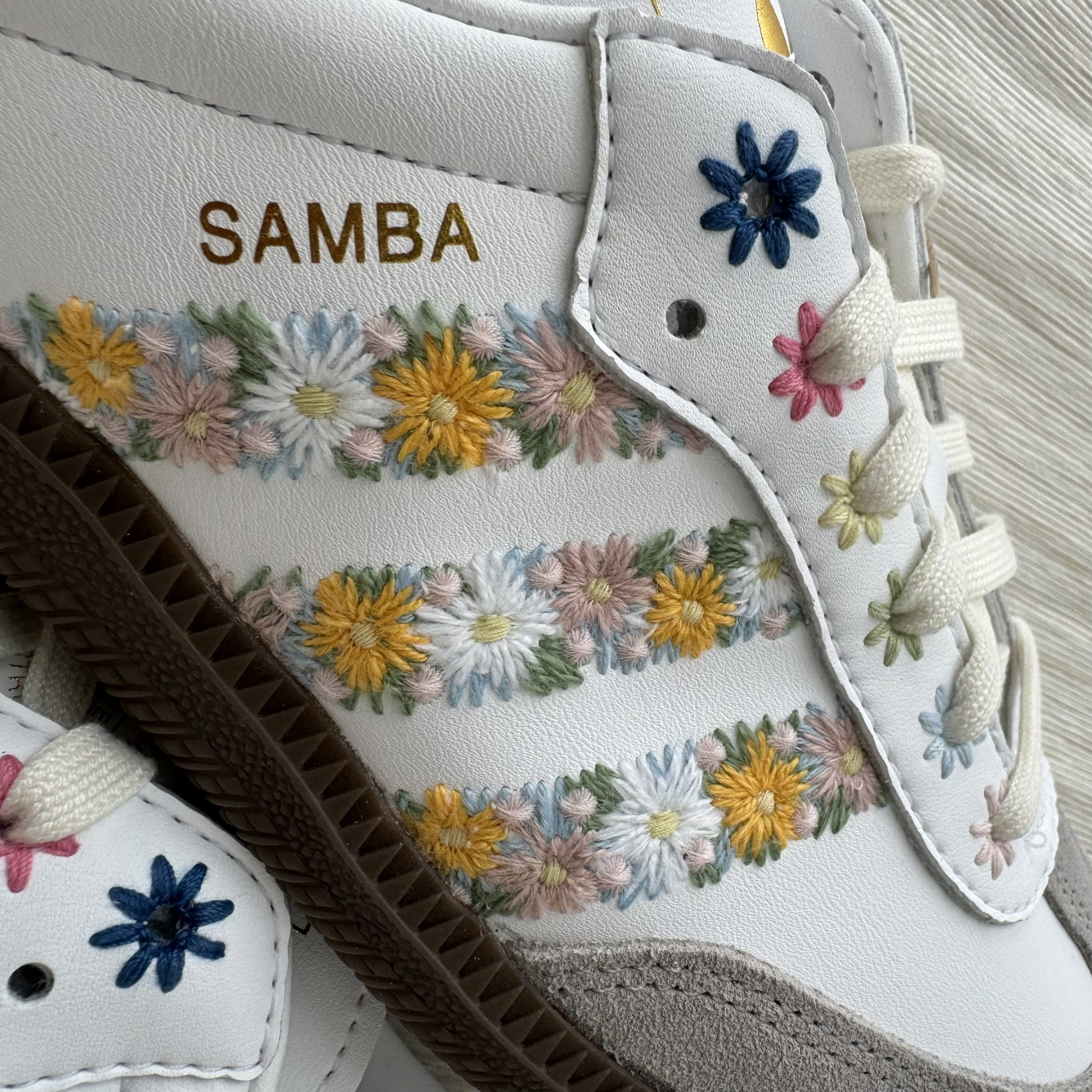 Juice x Adidas Originals Samba OG Flower 花卉 清新小香風 白色 HQ5155