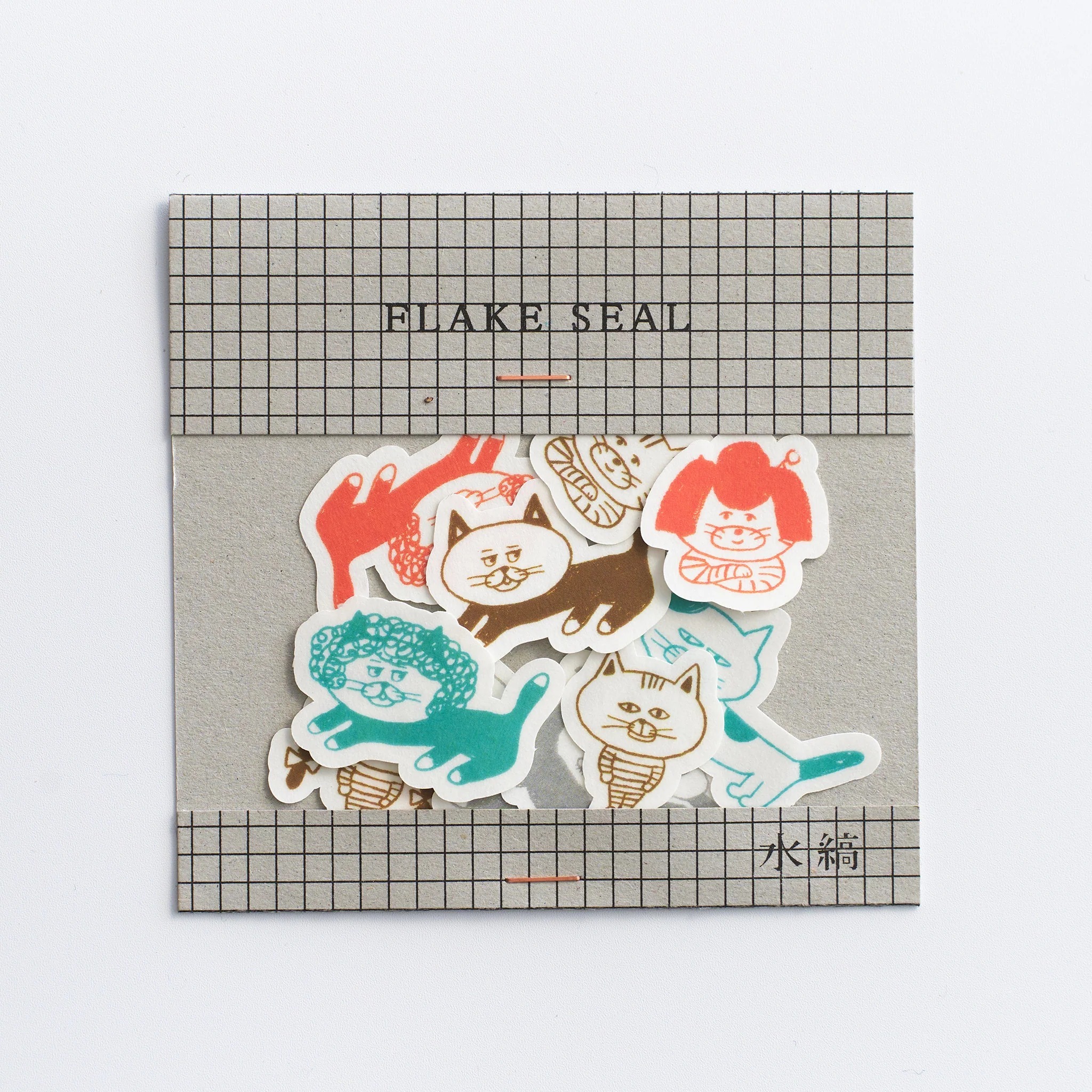 柴田ケイコ x 水縞｜假髮貓｜造型貼紙包 / 水縞 / 日本