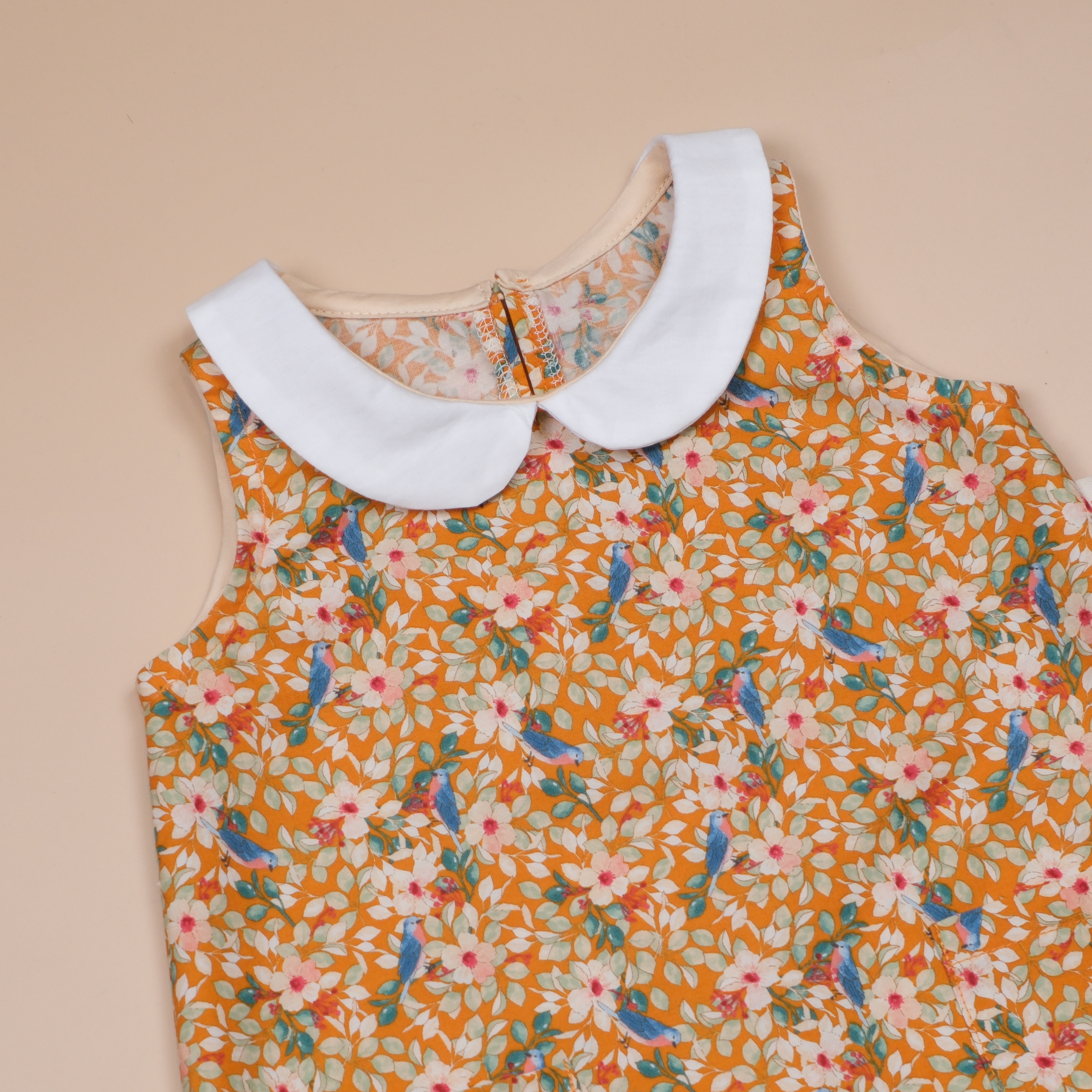 鳥語花香 Birdsong Blooms ❁ 蜂蜜枝頭 ❁ 手作女童無袖洋裝