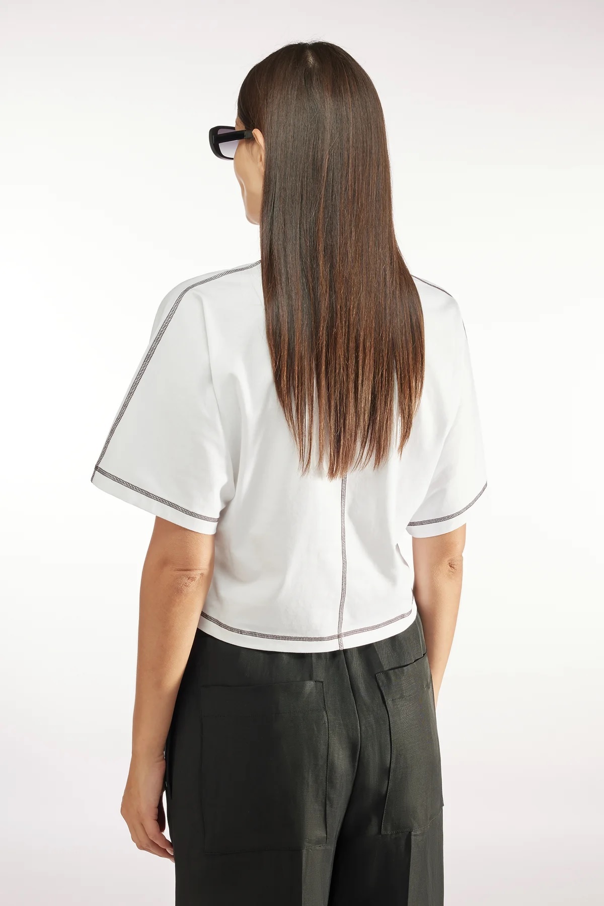 LIVIANA CONTI  拷克線圓領T恤(白)