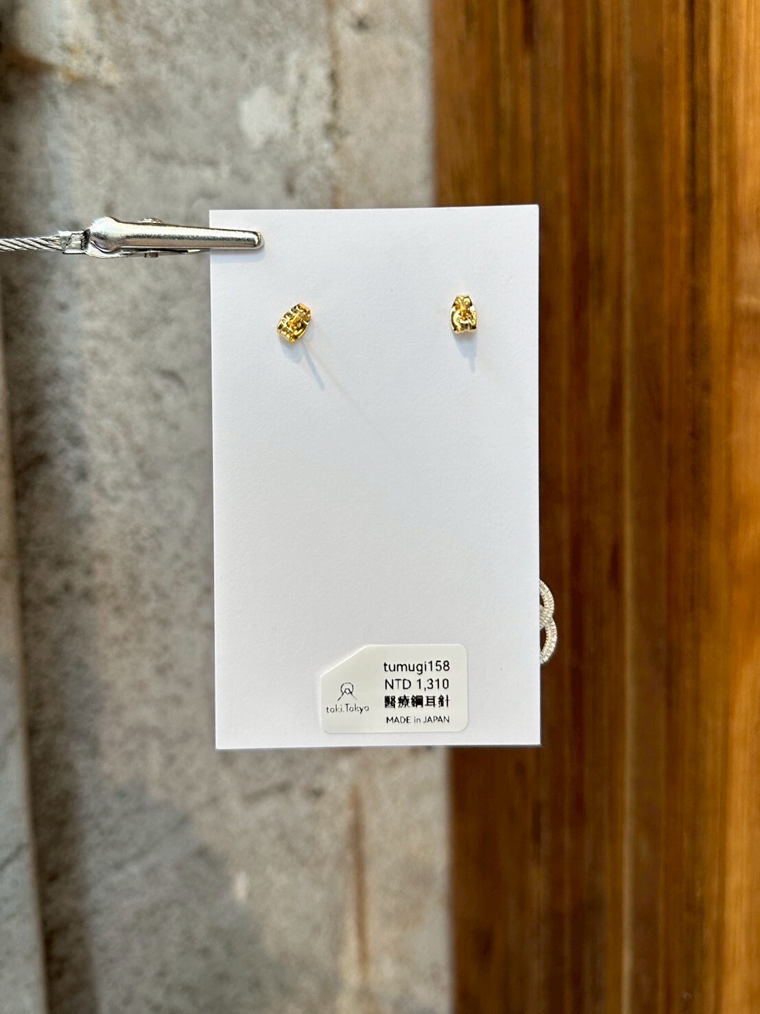 [TUMUGI] 水引花火耳環 | 銀白 | 耳針 | NO.158