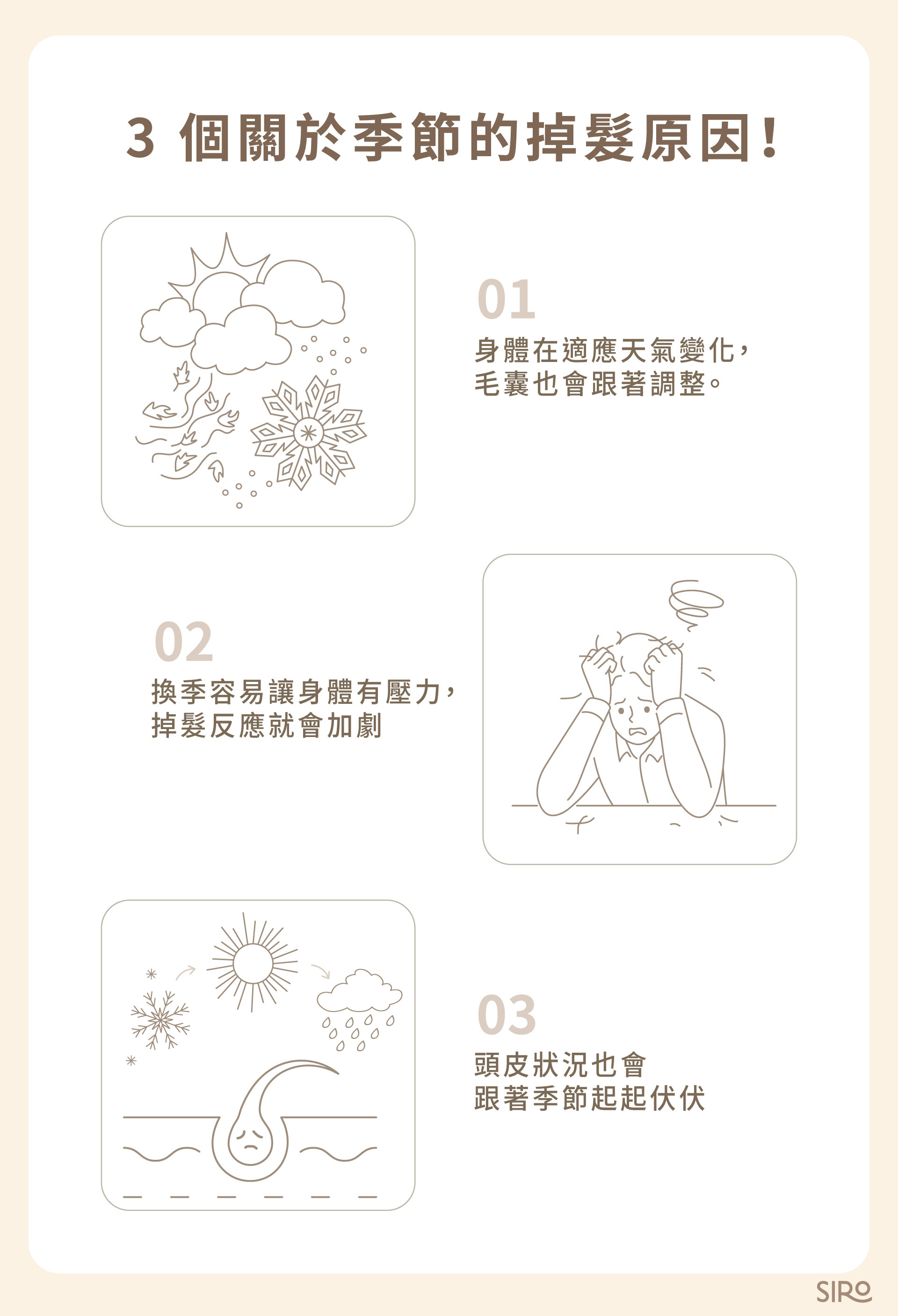 3 個關於季節的掉髮原因