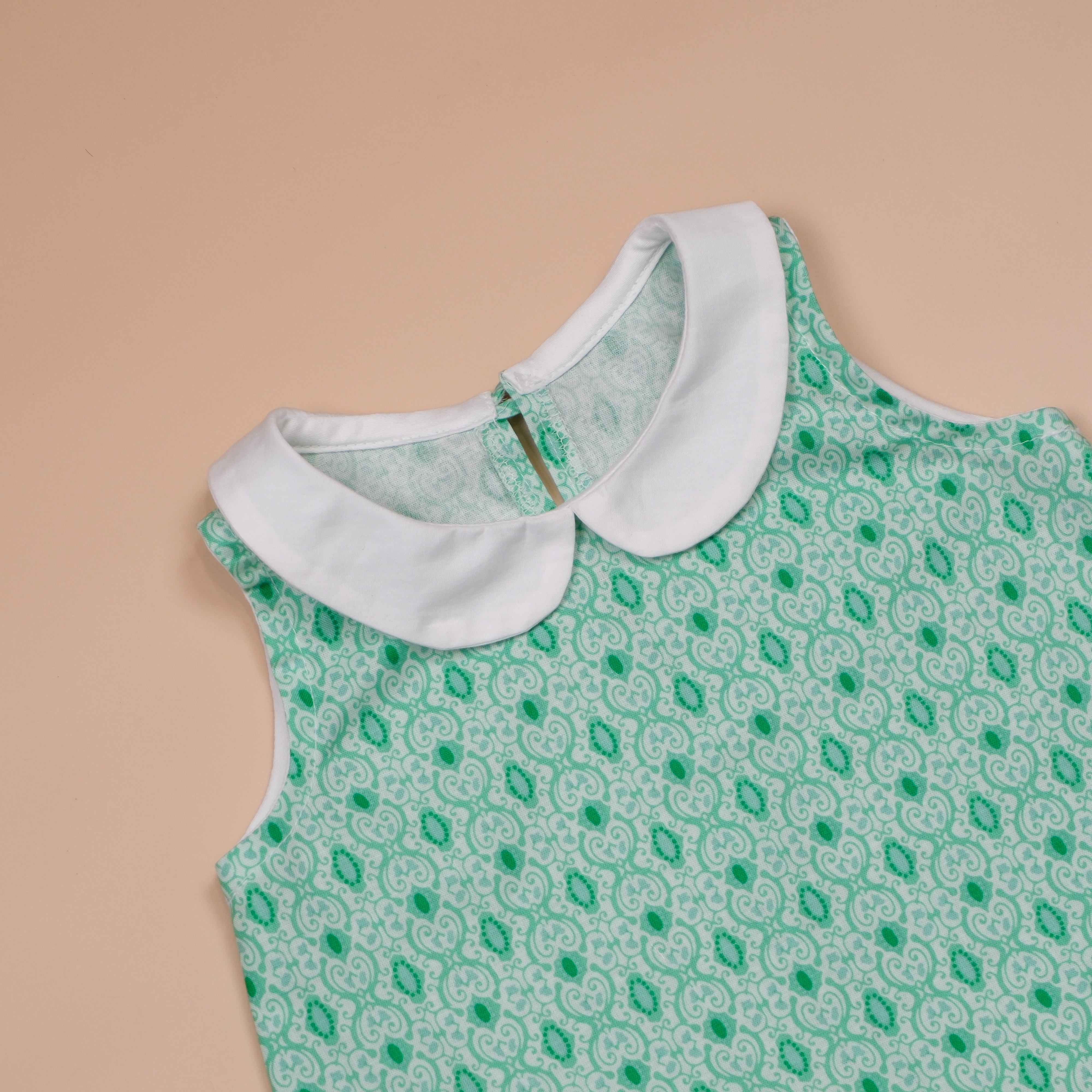 復古系列 Retro Garden ❁ 綠野圖騰 ❁ 手作女童無袖洋裝