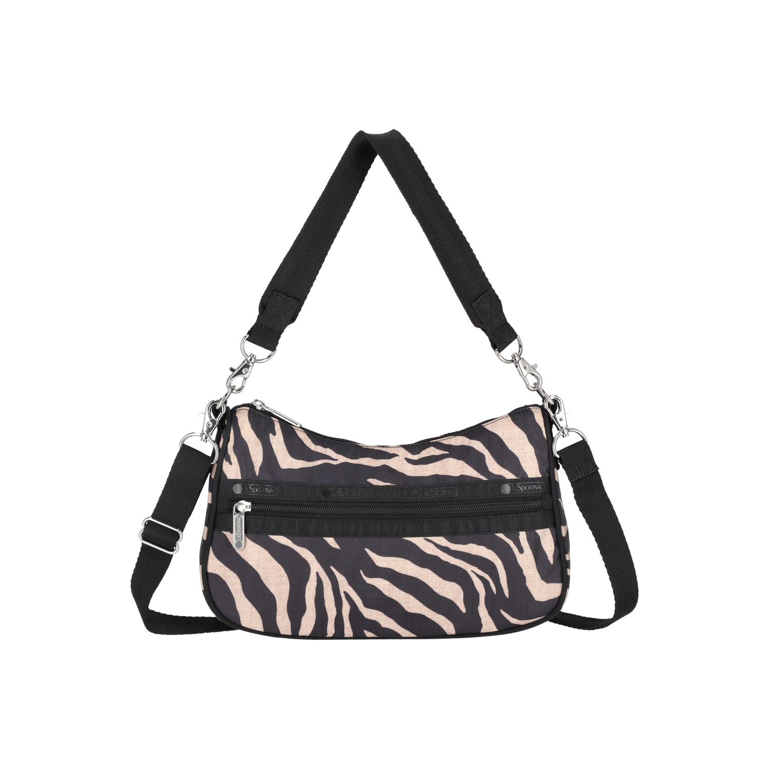 小型多用肩背包 (RAFFIA ZEBRA)