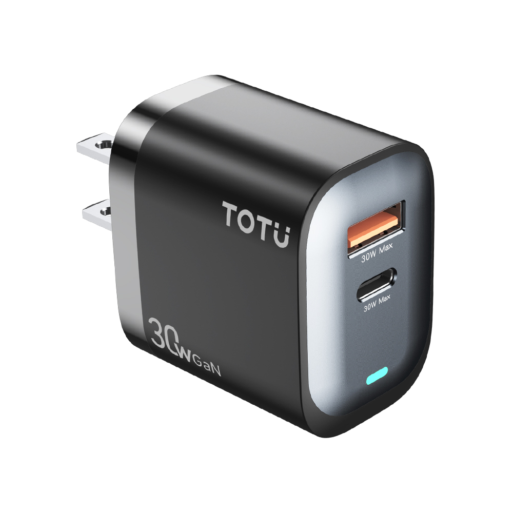 TOTU 拓途 30W快充 雙孔 Type-C+USB GaN氮化鎵充電器充電頭 PD+QC Racing系列