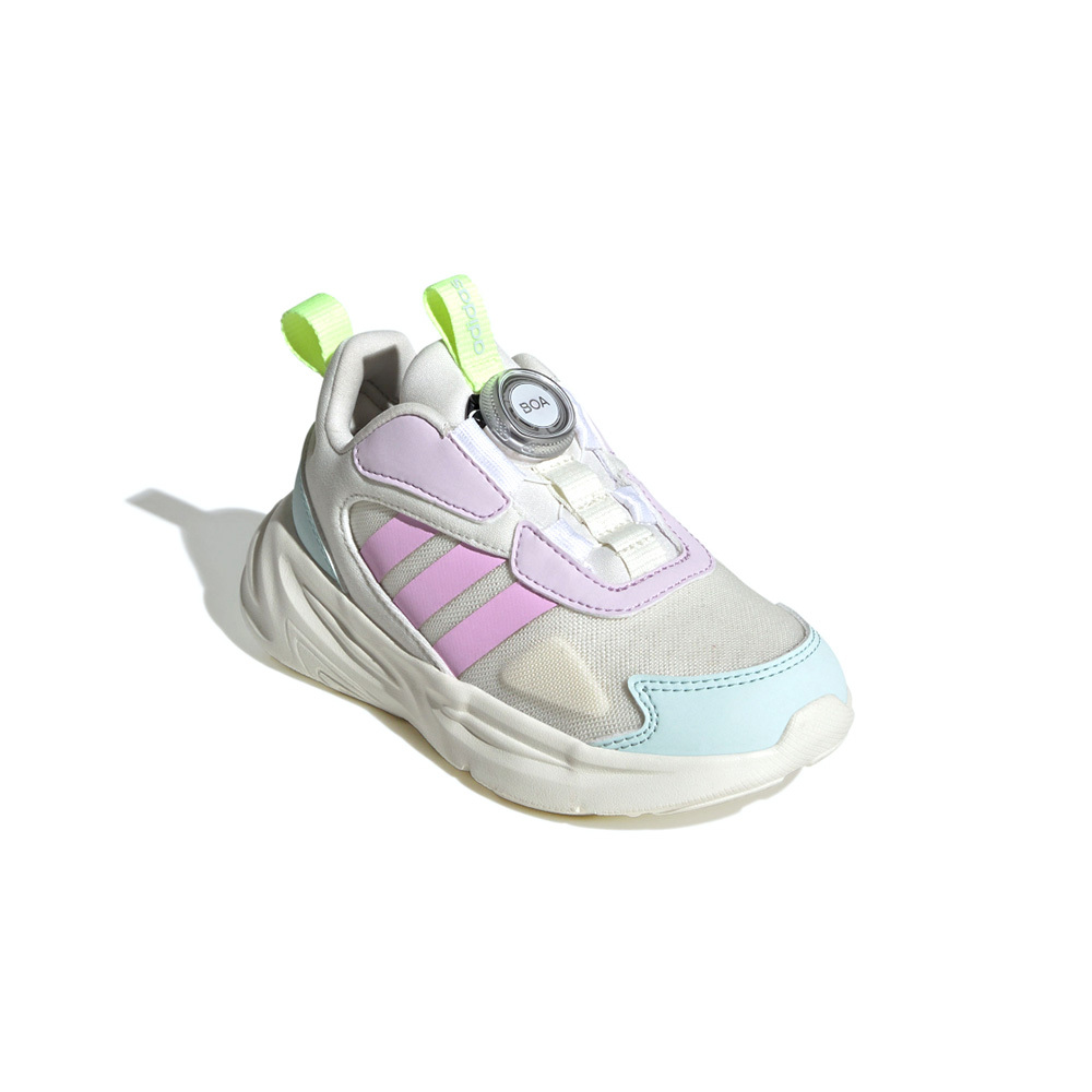 Adidas Ozelle Boa 中童 童鞋 粉色 魔鬼氈 運動 休閒 小朋友 休閒鞋 JI1043
