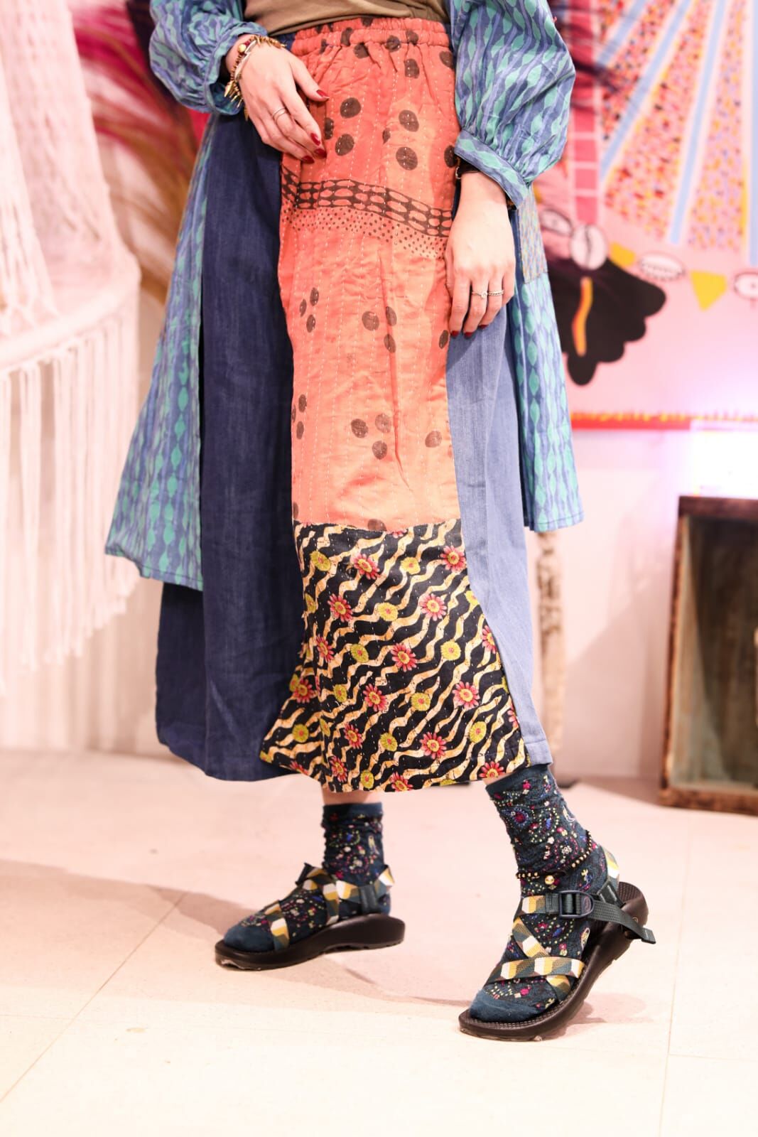 Macrame 古布拼牛仔褲 - MACPT01