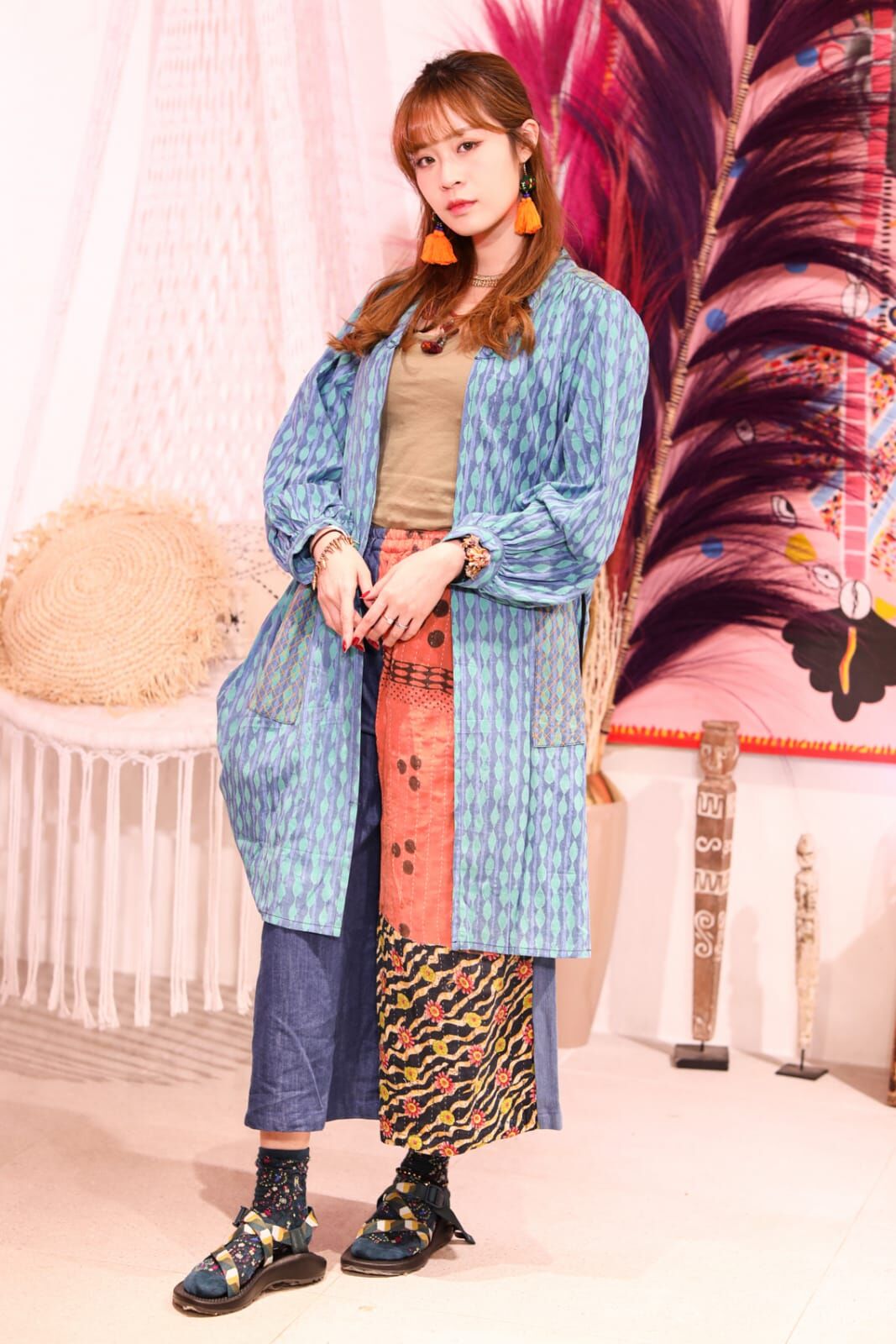 Macrame 古布拼牛仔褲 - MACPT01