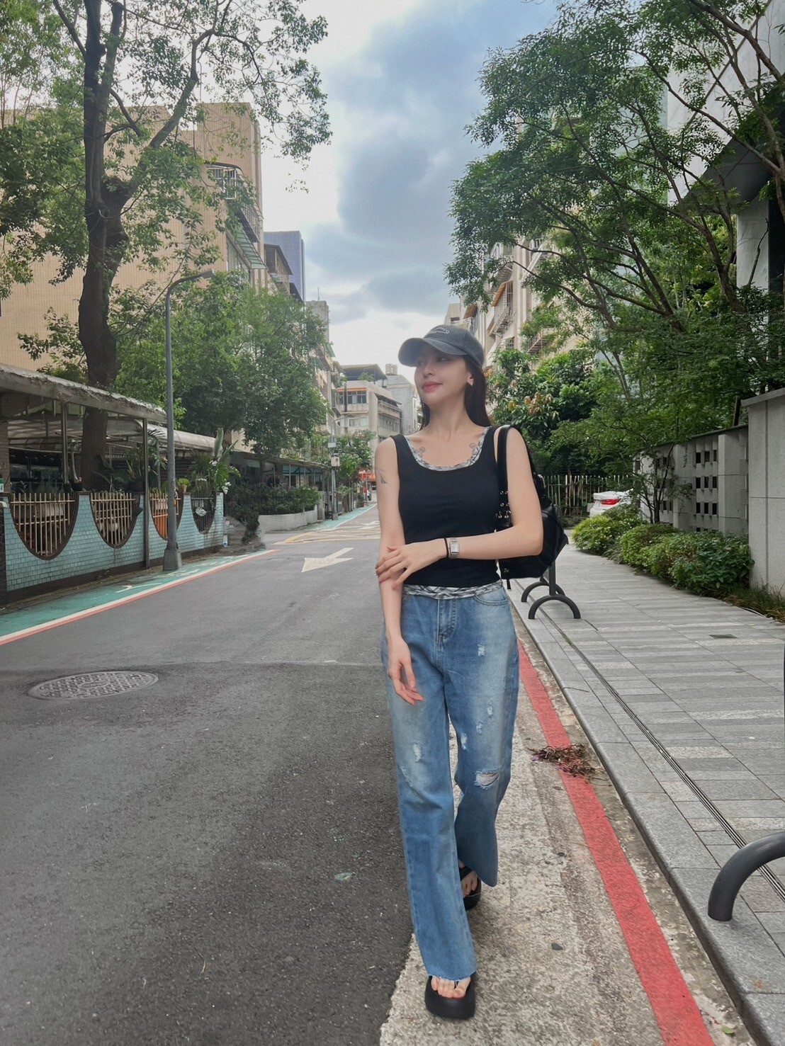 兩件式網紗疊穿背心/二色